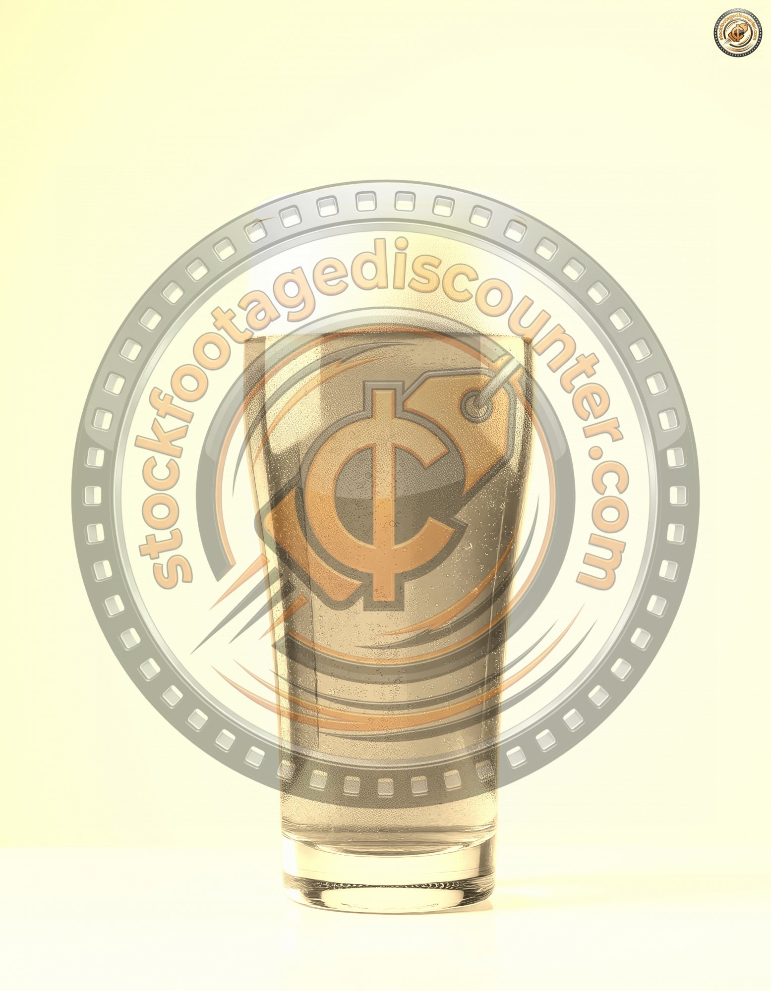 A   s i n g l e ,   c l e a r   g l a s s   f i l l e d   w i t h   a   g o l d e n - h u e d   b e e r   t o p p e d   w i t h   a   l a y e r   o f   w h i t e   f o a m   r e s t s   o n   a   p l a i n   w h i t e   s u r f a c e