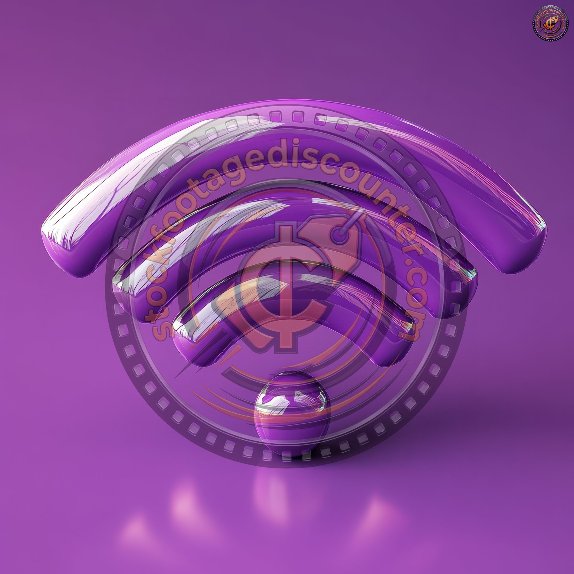D Wifi Icon On Violet Background. Logo Icon 7e19973d 665e 487d 8972 870027e62454 3 Gigapixel Standard 6x