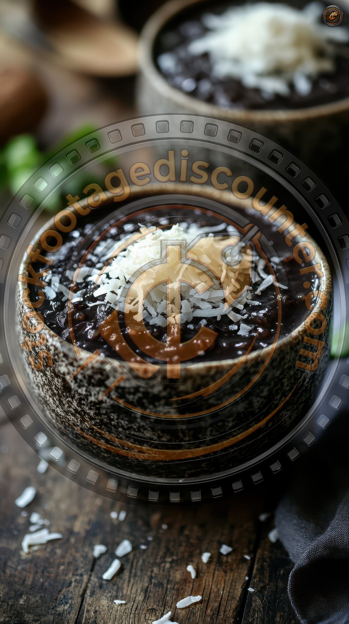 A Bowl Of Black Sticky Rice Pudding Topped With C 5956d217 D41e 42ed 86c6 3c6dc91a287e 1 Gigapixel Standard 6x