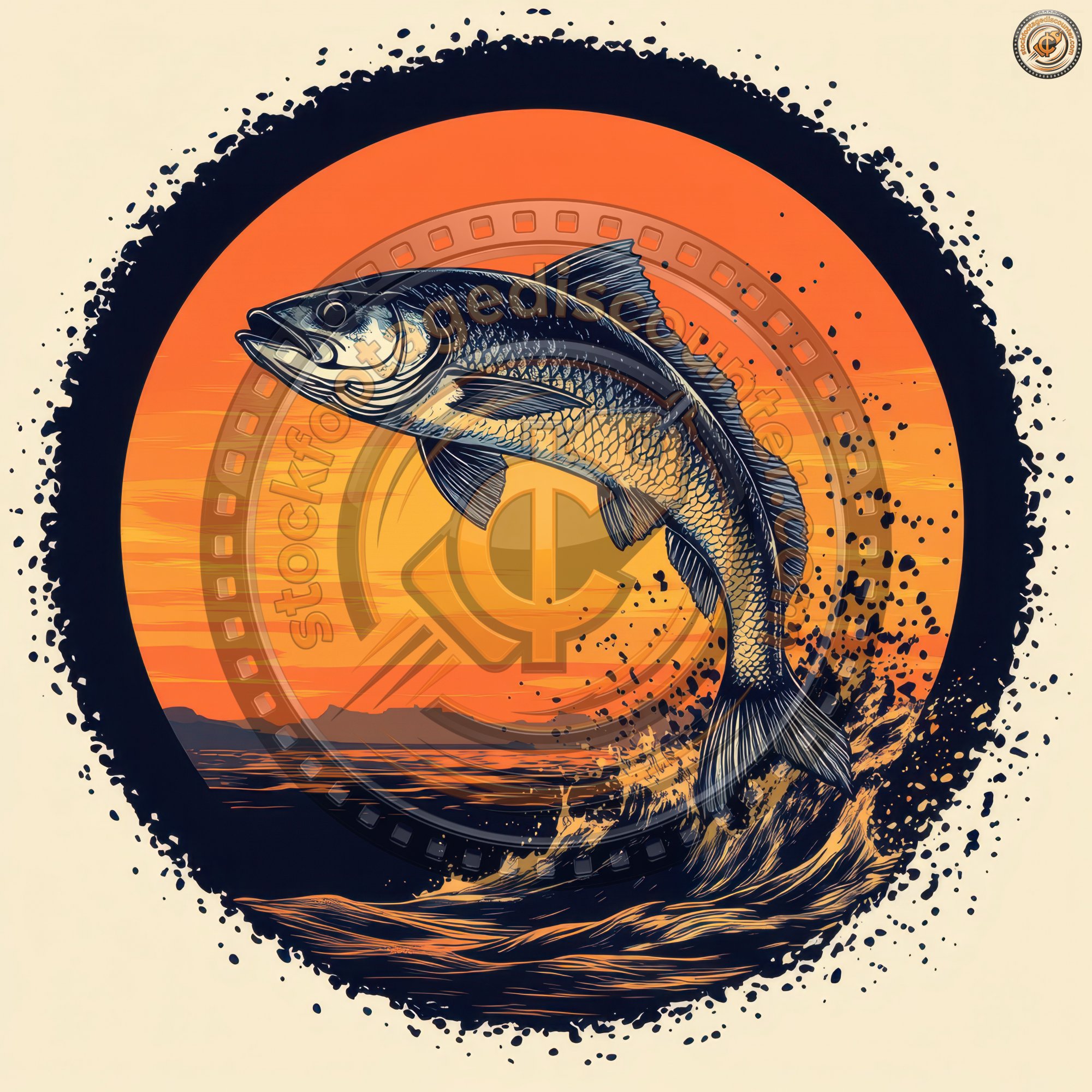 A Fish Leaping Out Of The Water With A Sunse 869bd100 Ccb3 4dd2 A7e3 5fc2cc5569e1 2 Gigapixel Standard 6x