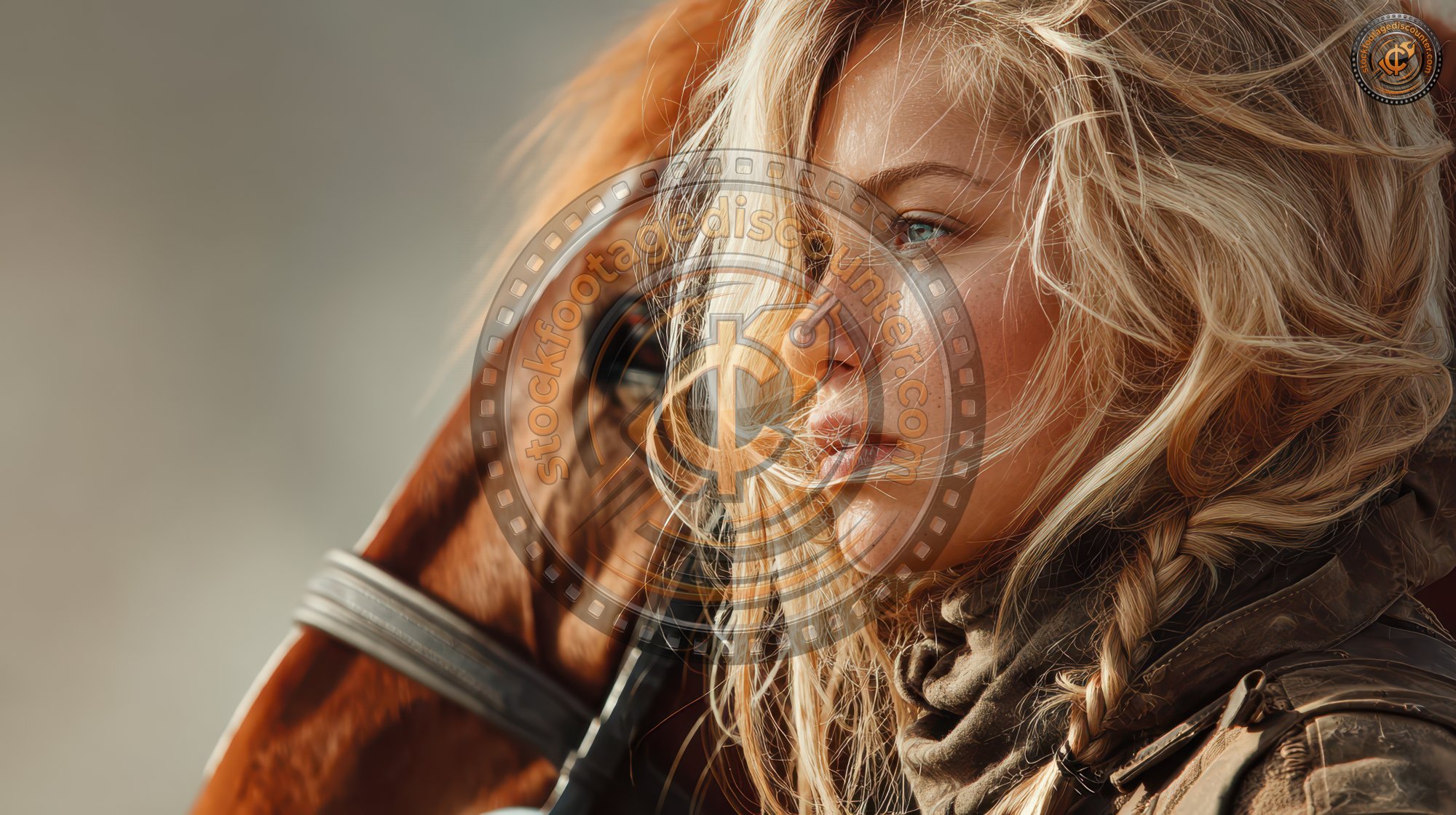 Amazing Portrait Of Blond Woman On The Horse. Hors 57c37a26 94c5 4466 B119 E97a117d108b 2 Gigapixel Standard 6x