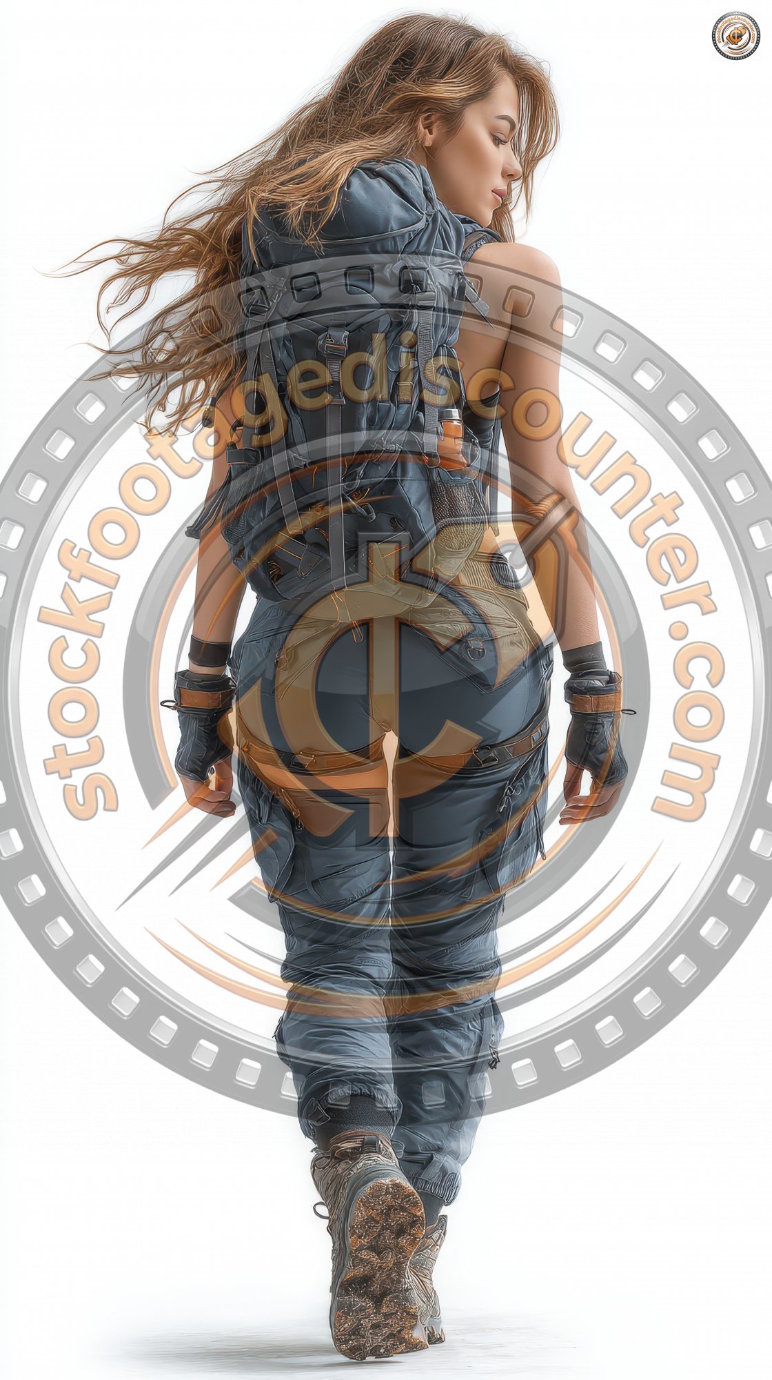 Back View Of Young Active Woman Hiking With Backp Fb9ef3f7 D889 4725 9fb5 F0acbe9aeb72 2 Gigapixel Standard 6x