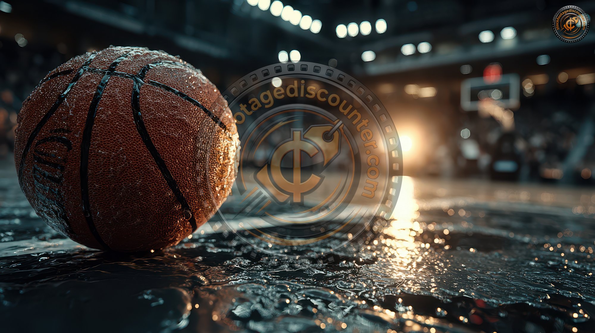 Basketball In The Spotlight On A Court. Sport Bac 2ae2dbe2 4090 4be7 B794 0463a3636990 3 Gigapixel Standard 6x