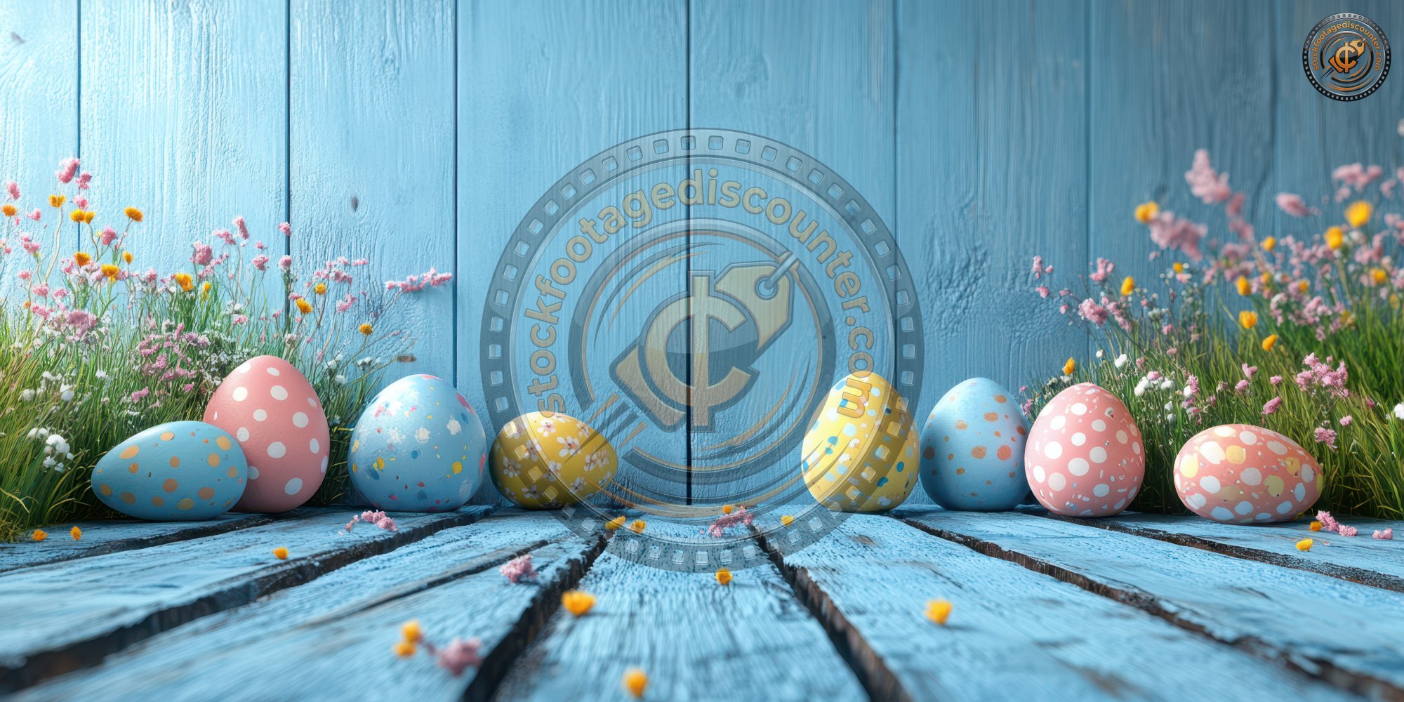 Beautiful Colorful Easter Eggs On Blue Wooden. Ea 238a12c3 216d 43e0 A4a0 66b3bfa2eb6a 0 Gigapixel Standard 6x