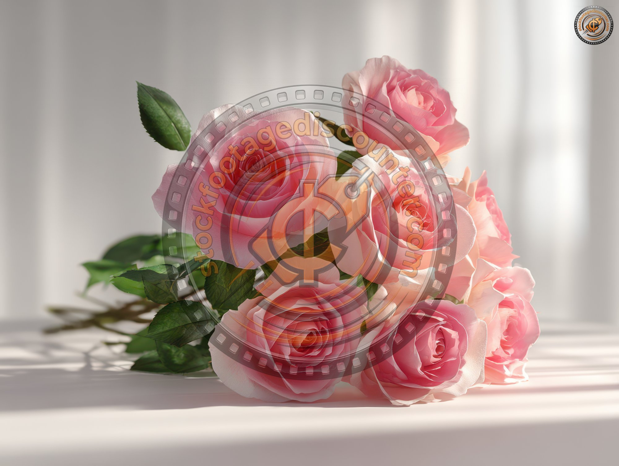 Bouquet Of Pink Roses On A White Table. Love Back 99dc89dd 96ca 4dfe 8dcc 82e70d3c59d2 0 Gigapixel Standard 6x