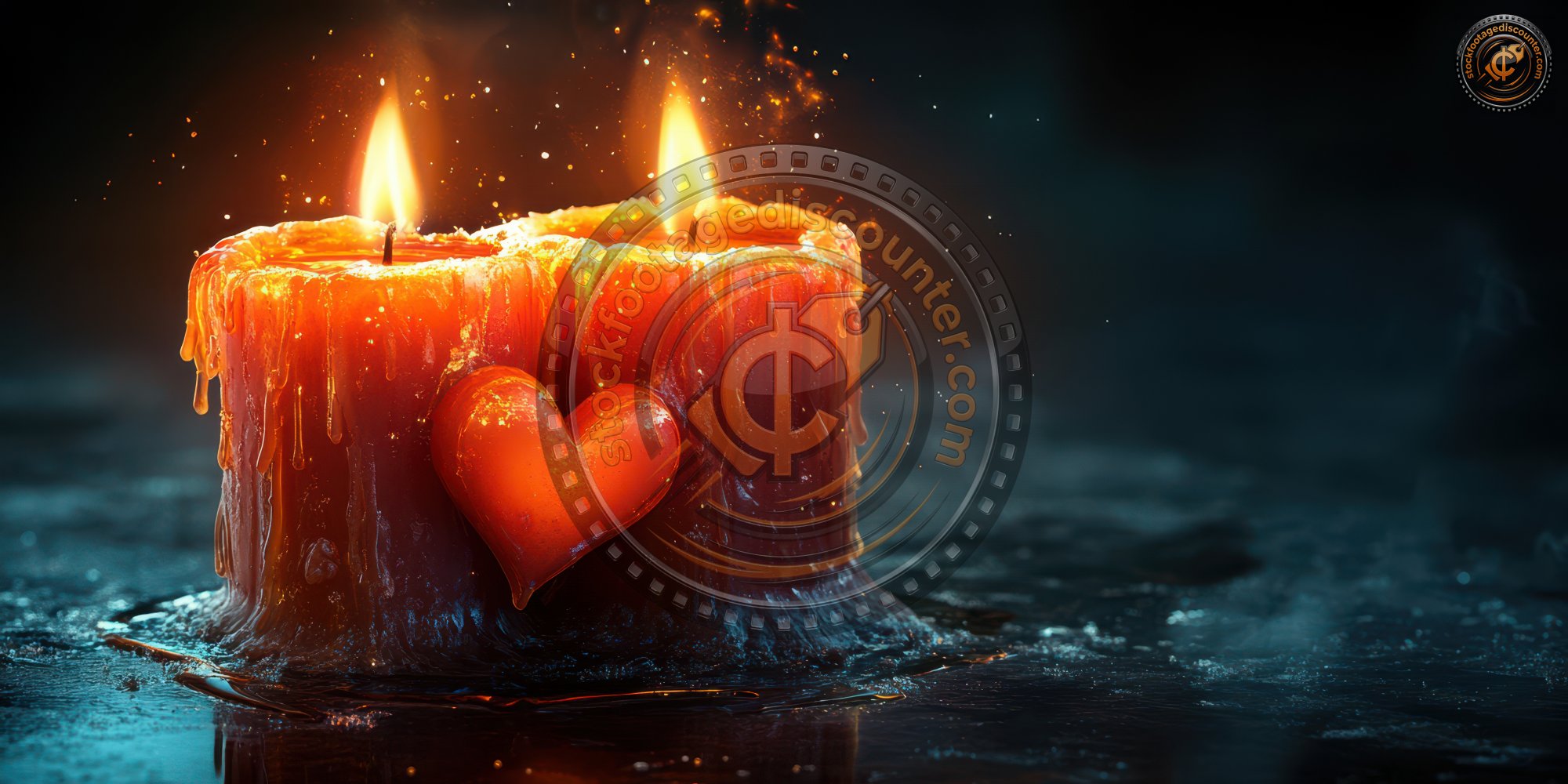 Burning Candle With Two Hearts. Candles With Hear E27ade8e Eb5f 407d A07e E234debf3e9e 1 Gigapixel Standard 6x