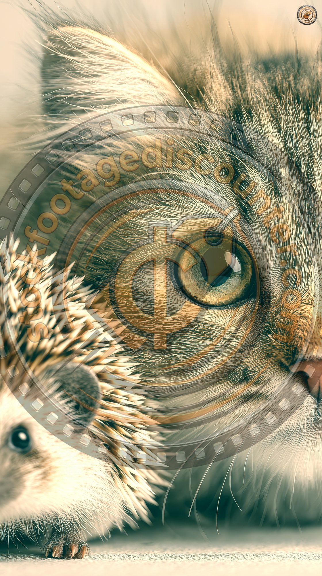 Cat And Hedgehog. Hedgehog. Ultra Realistic. Photo C62cf901 9936 42db A64c Bfc2bad47995 2 Gigapixel Standard 6x Tealorange