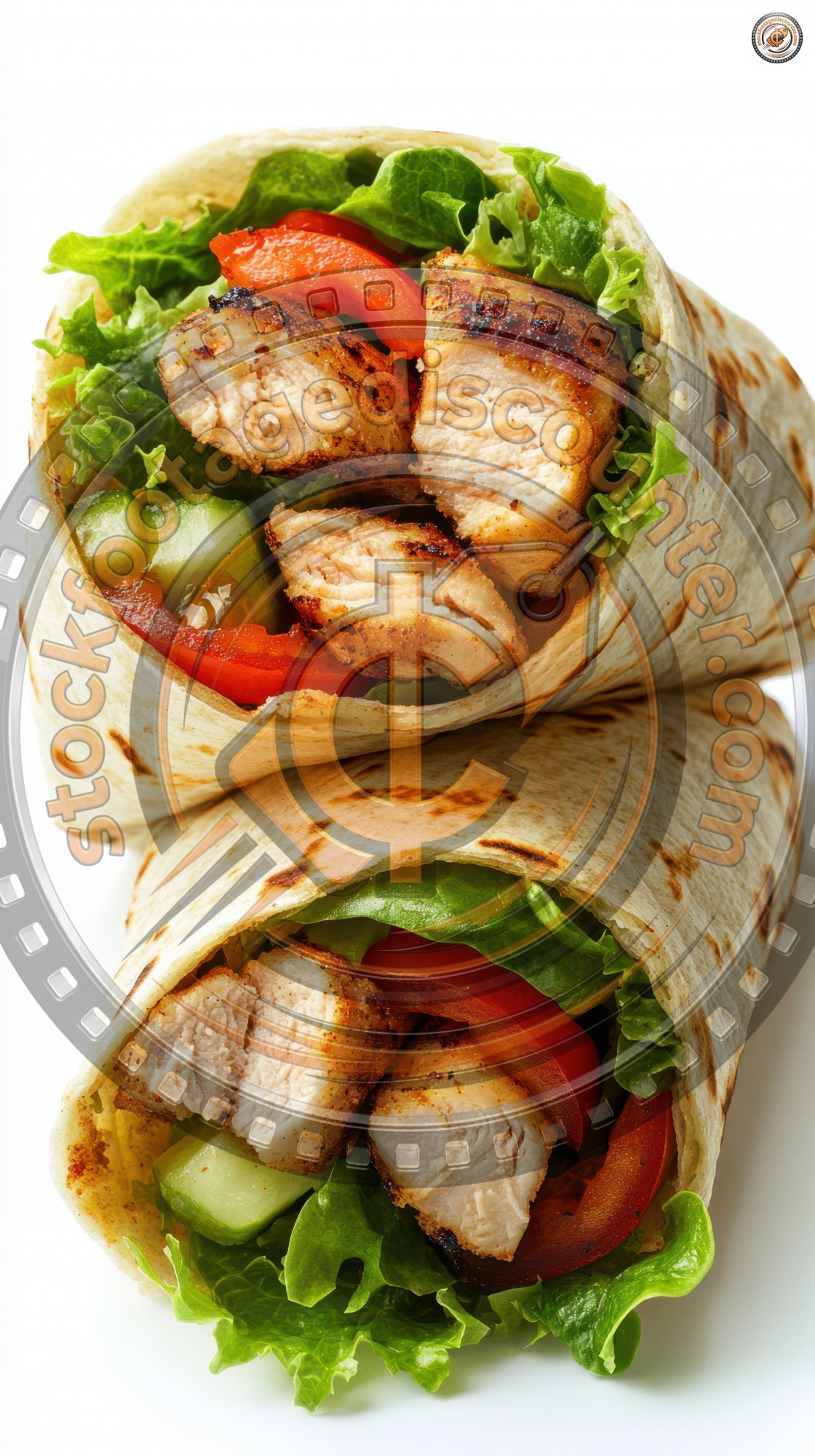 Chicken Wrap Sandwich With Salad Isolated On Whit E48af730 Efe0 4731 A3f6 4bd8ed5faedc 1 Gigapixel Standard 6x