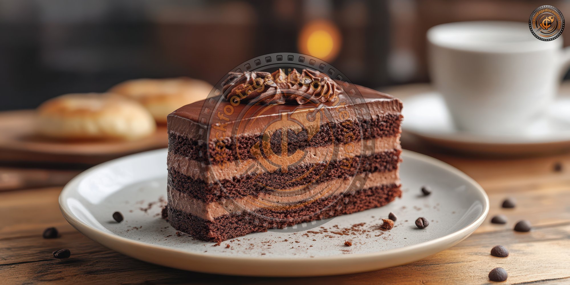 Chocolate Cake Slice With Coffee In Cafe. Cake. U 5432e905 1e8f 4108 818b Bce1e0f4135e 3 Gigapixel Standard 6x