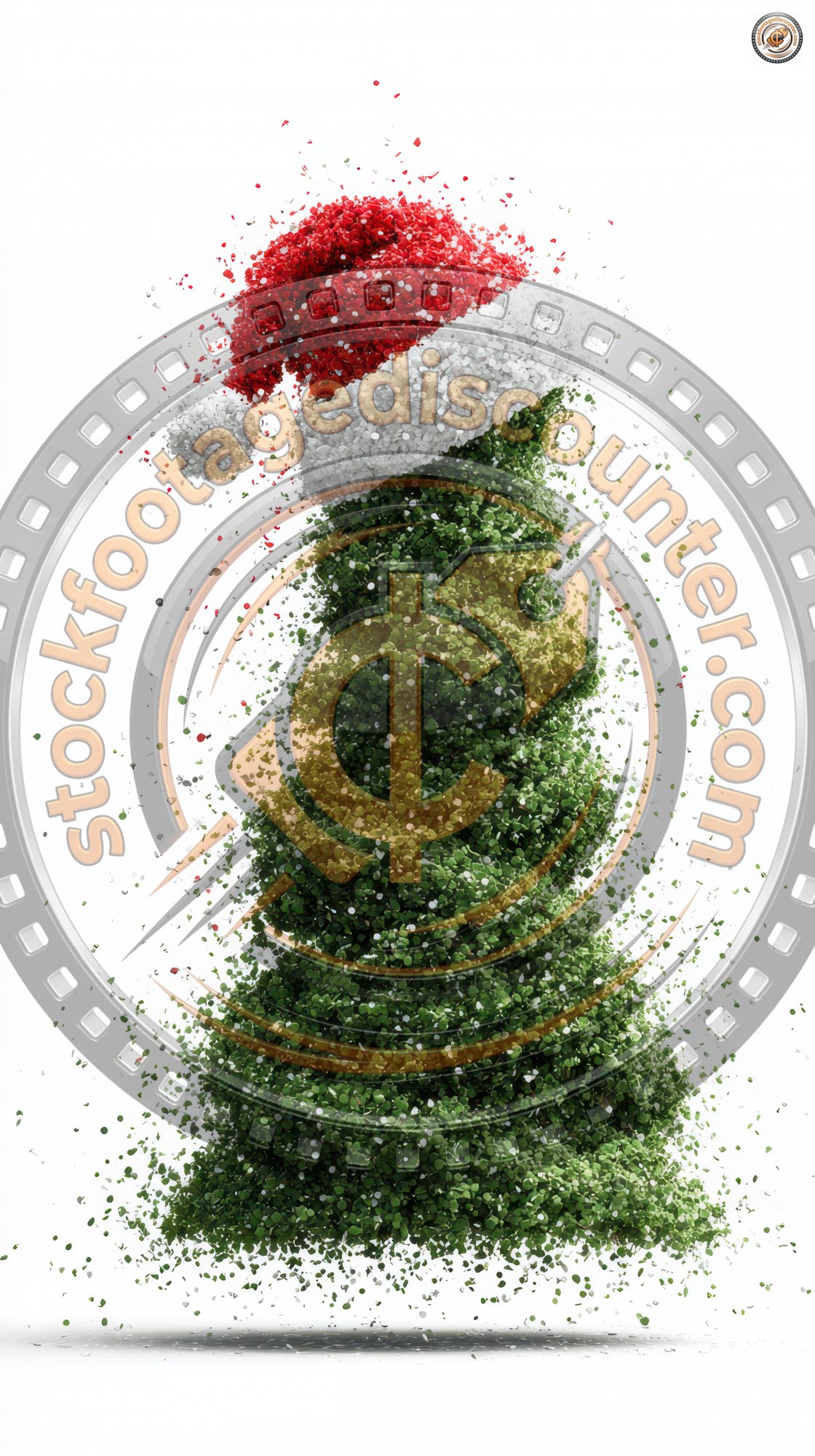 Christmas Tree Made Of Green Confetti With Santa 35761ec8 E9e3 4f43 A6b5 Aa13ac65a6f6 3 Gigapixel Standard 6x