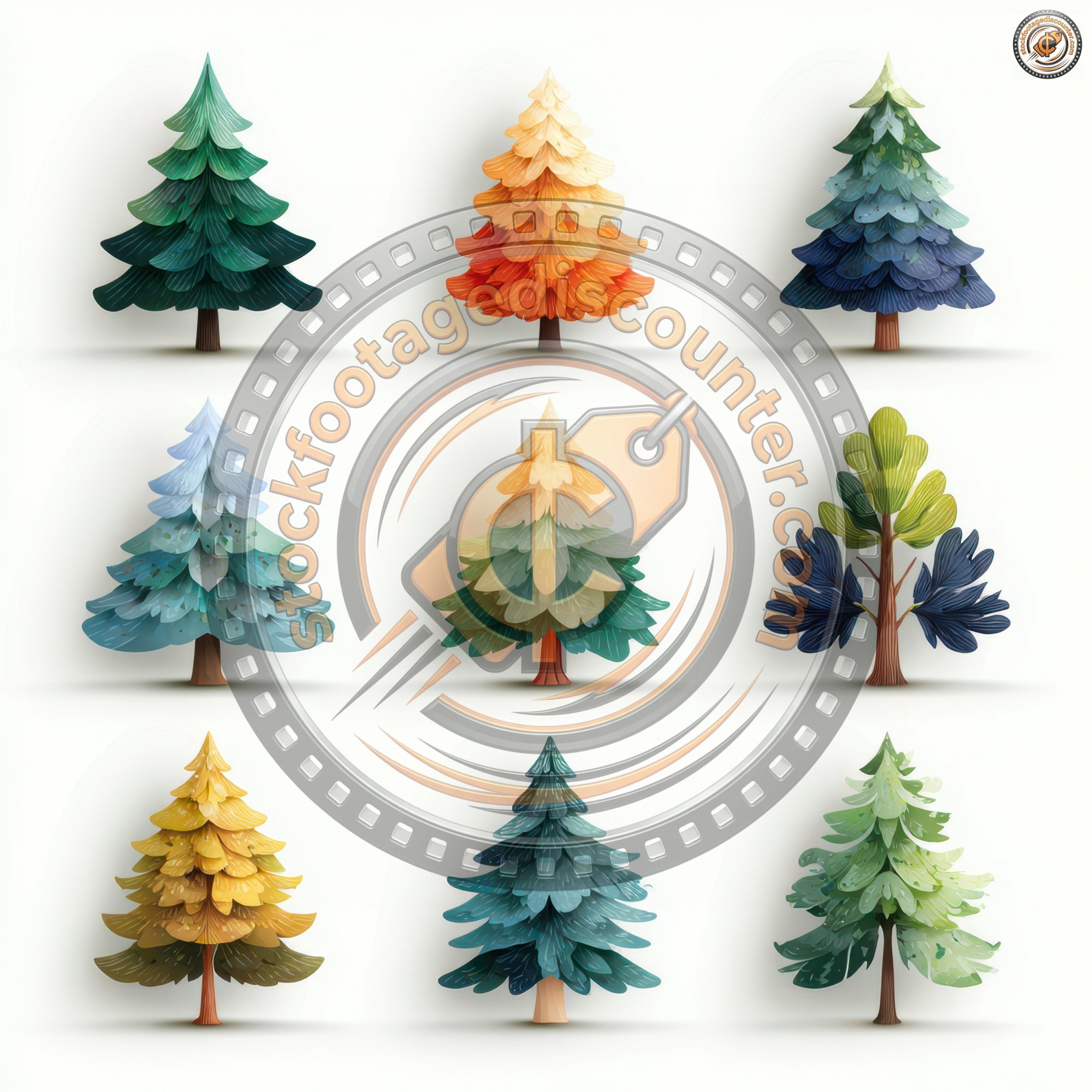 Christmas Trees Icon Isolated On White Background. A1687112 4a16 46bc 9e73 297c76ae08f3 3 Gigapixel Standard 6x