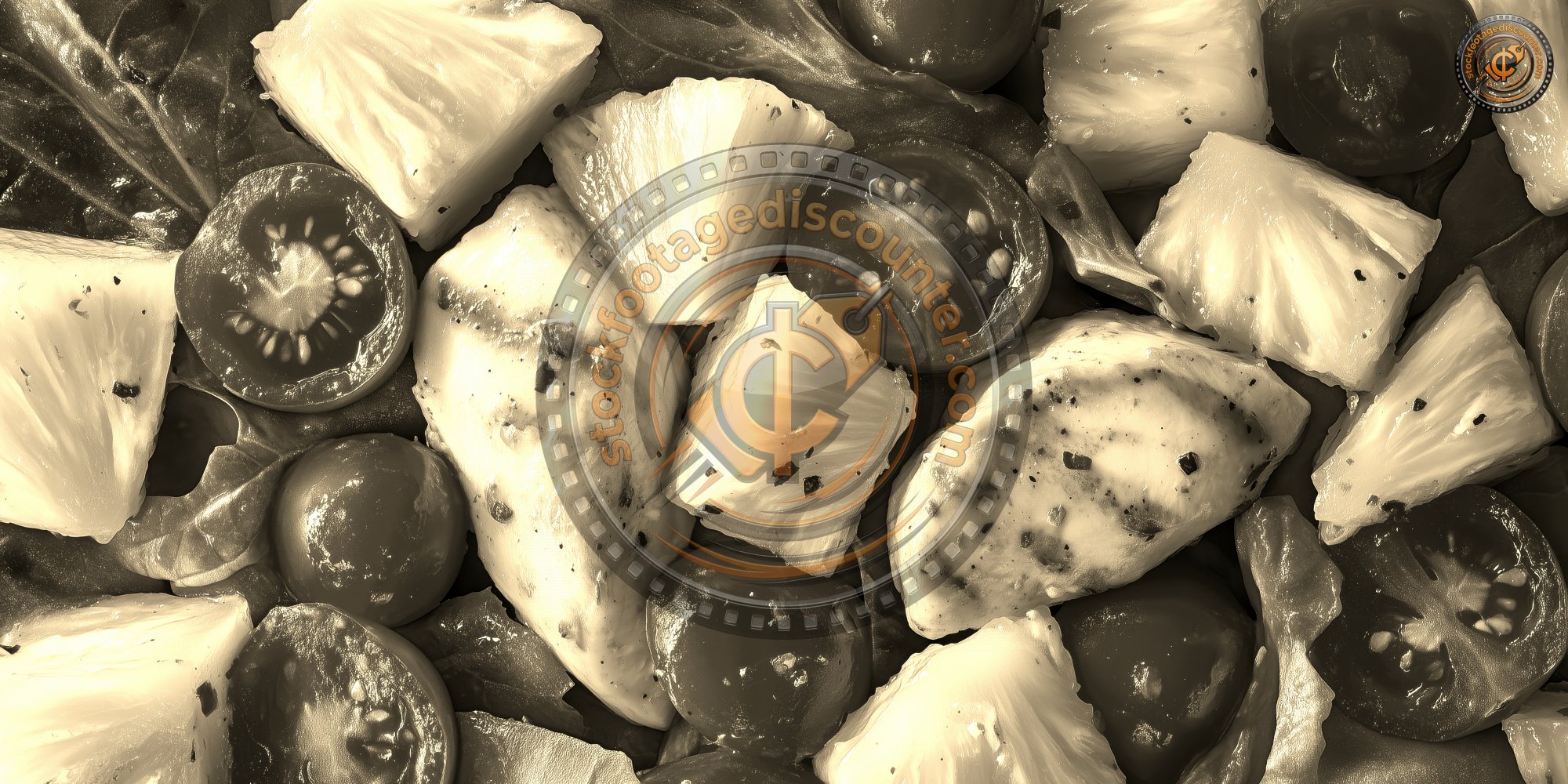 Close Up Of A Salad With Pineapple Tomatoes And Chicken Salad With Chicken Ultra Realistic Photorealistic Ar 2 1 V 6 1 1735996632 Gigapixel Standard 6x Sepia