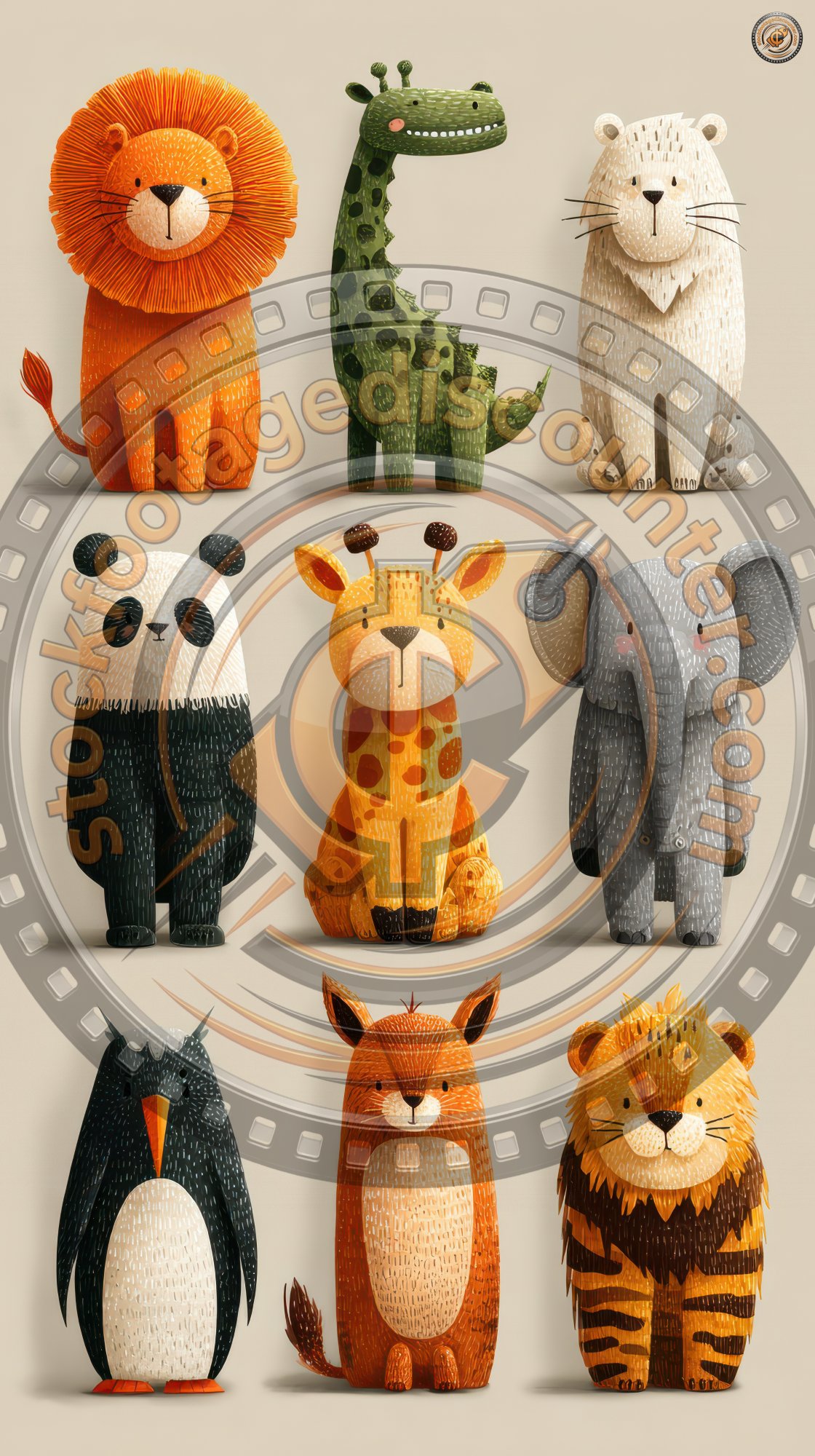 Cute Cartoon Animal Characters Set. Animals Icon F34f0994 2cc8 40fa A0cc A7d8ddbfb3bb 2 Gigapixel Standard 6x