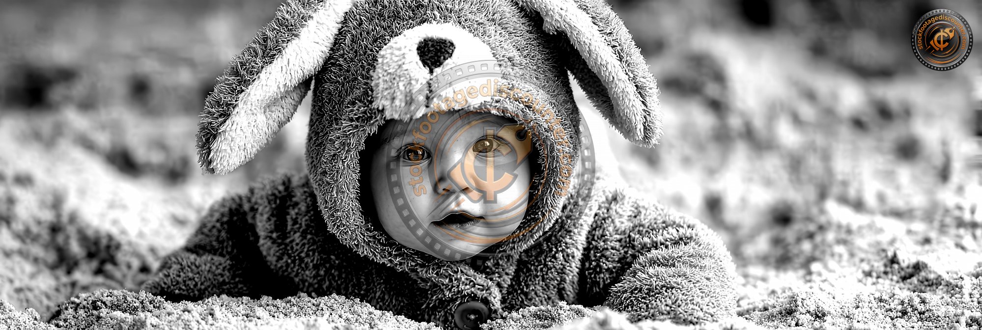 Cute Little Baby In Bunny Costume Sitting On Bed At Be4af71c 6df2 4021 8747 22e7529e4795 2 Gigapixel Standard 6x Bw