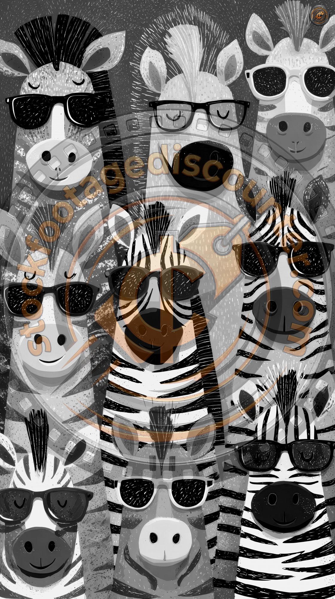 Cute Zebras And Sunglasses For Every Cute Illust D59e958c 2b22 441f 8785 A466c624290c 3 Gigapixel Standard 6x Bw