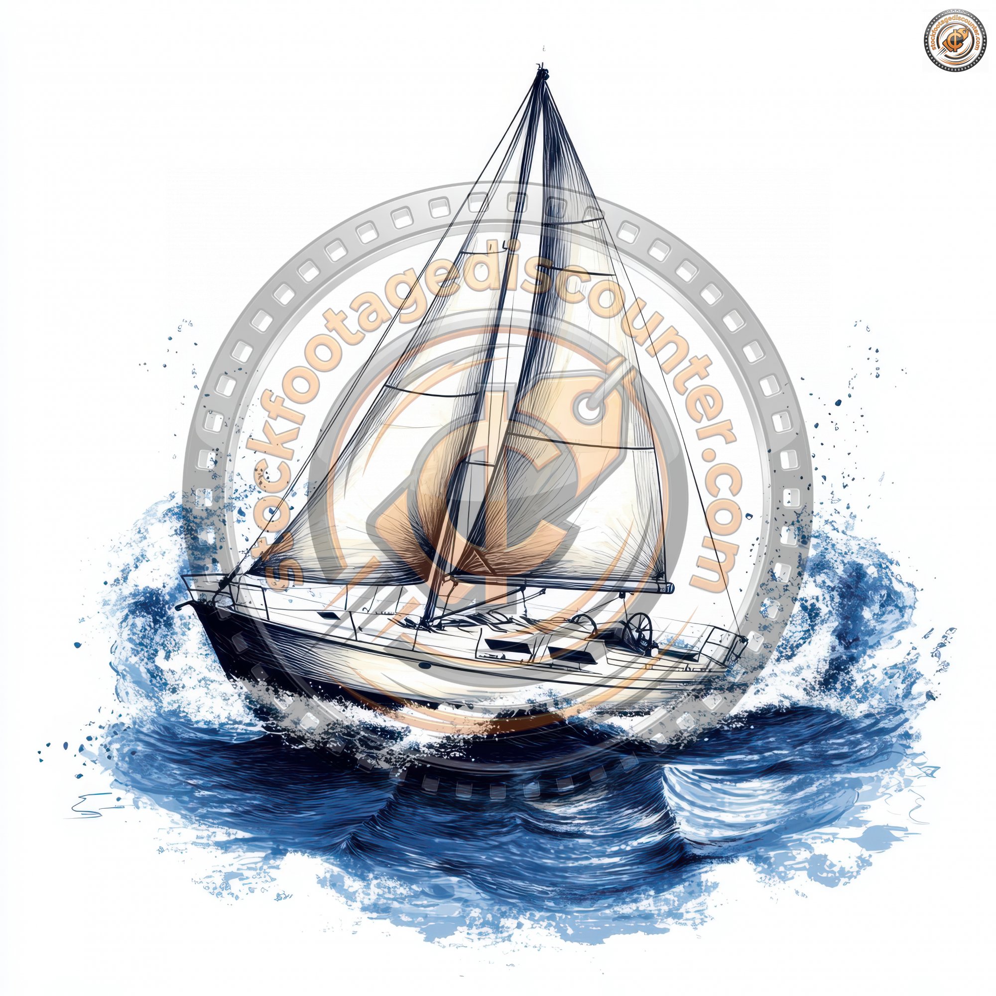 Doodle Sketch Logo Of Ocean Yachting In A Yacht W Fea0273d Fb3e 4dfb 94e9 2a97585e7b79 0 Gigapixel Standard 6x