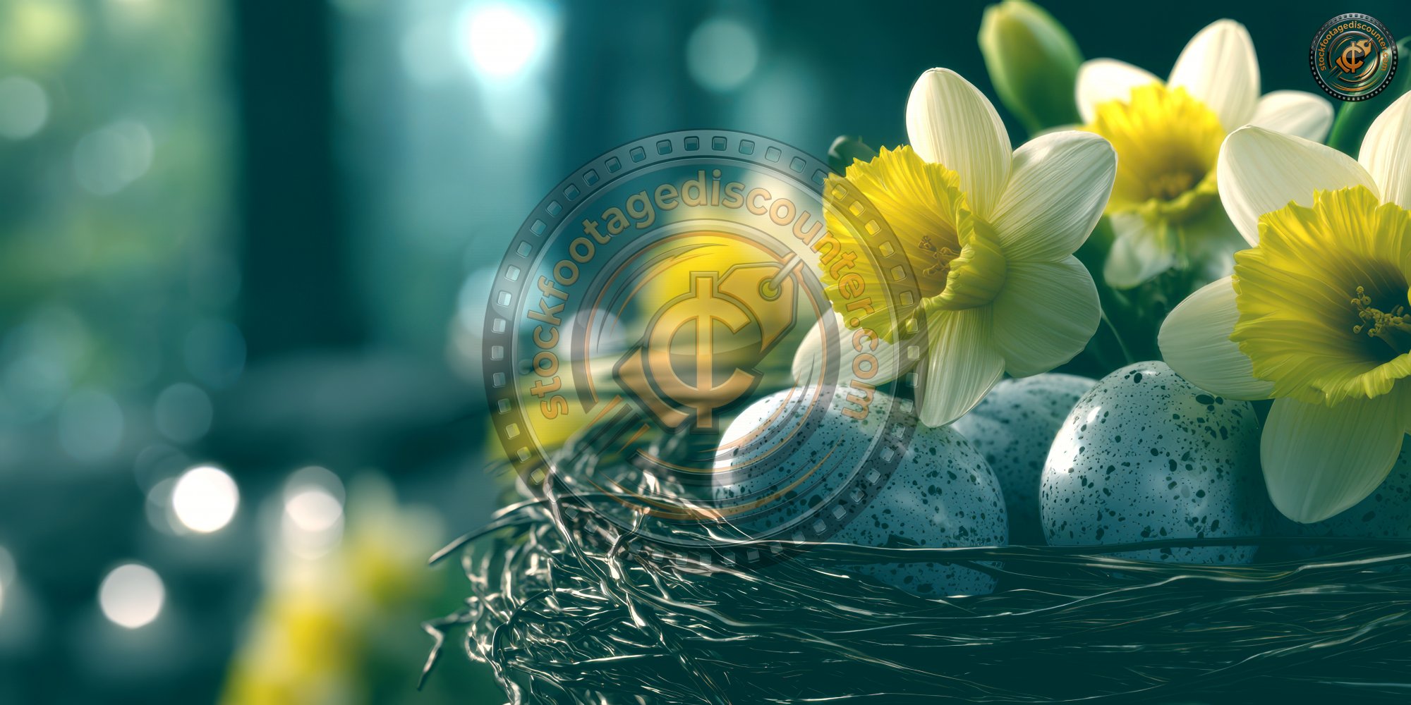 Easter Card Concept With Nest And Daffodils. Than 84a6a412 D756 49f1 A537 2e084ce9a5d3 0 Gigapixel Standard 6x Tealorange