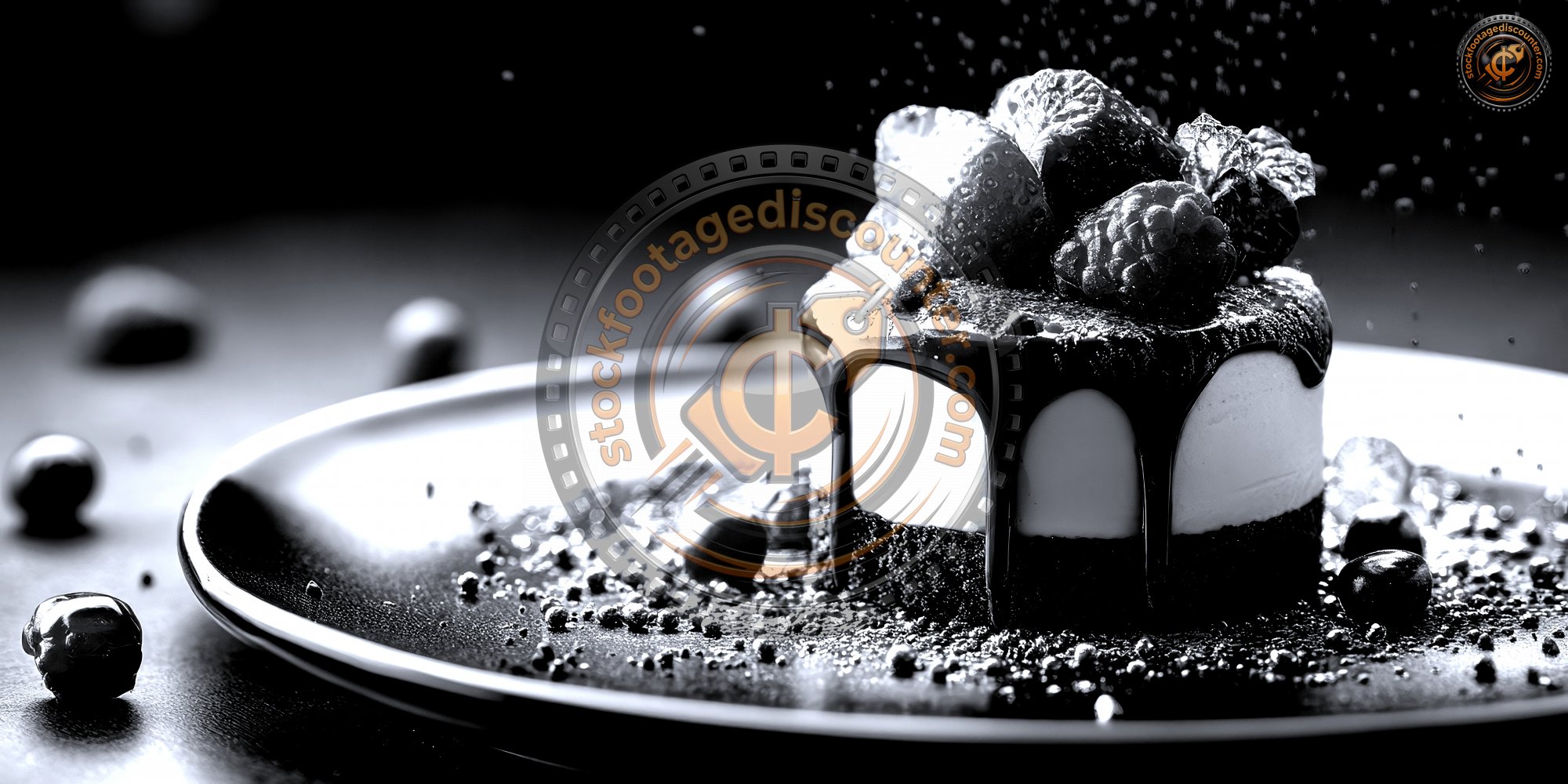 Exquisite Dessert Plated With Edible Gold And Fin 1aacbf0b C307 4287 9b3d 9ada4fd19458 0 Gigapixel Standard 6x Silver