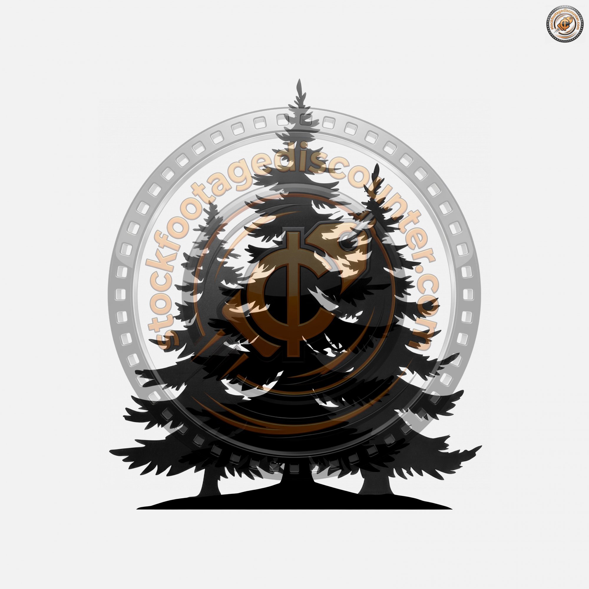 Forest Logo Icon Silhouette Symbol Plant. Christm 14cb18a9 57c6 4ed7 B767 3139811af552 2 Gigapixel Standard 6x Bw