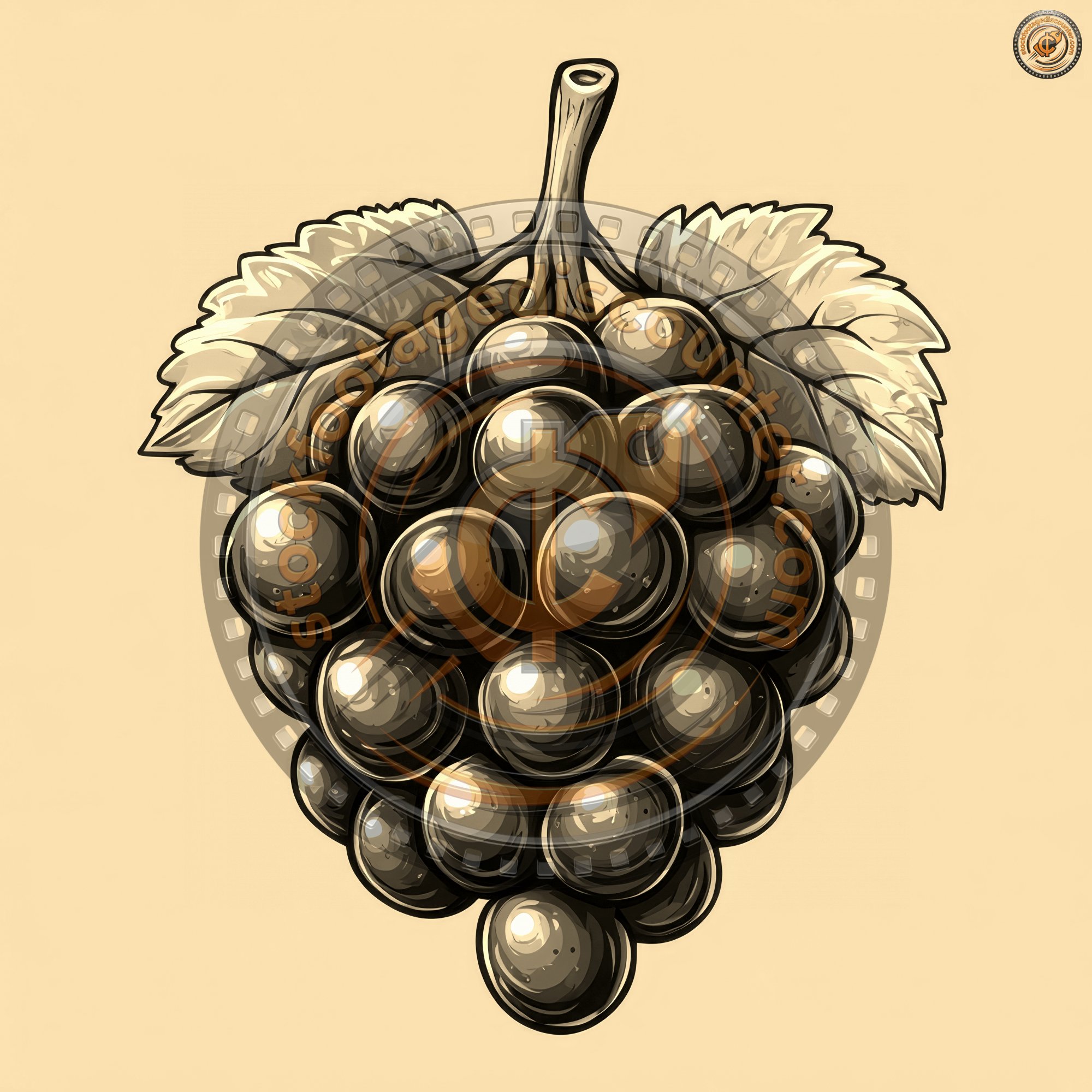 Grapes Isolated Logo Icon. Food Logo Icon. I Dc65bd42 7e82 40b7 9338 A0d3d31b8b00 1 Gigapixel Standard 6x Sepia