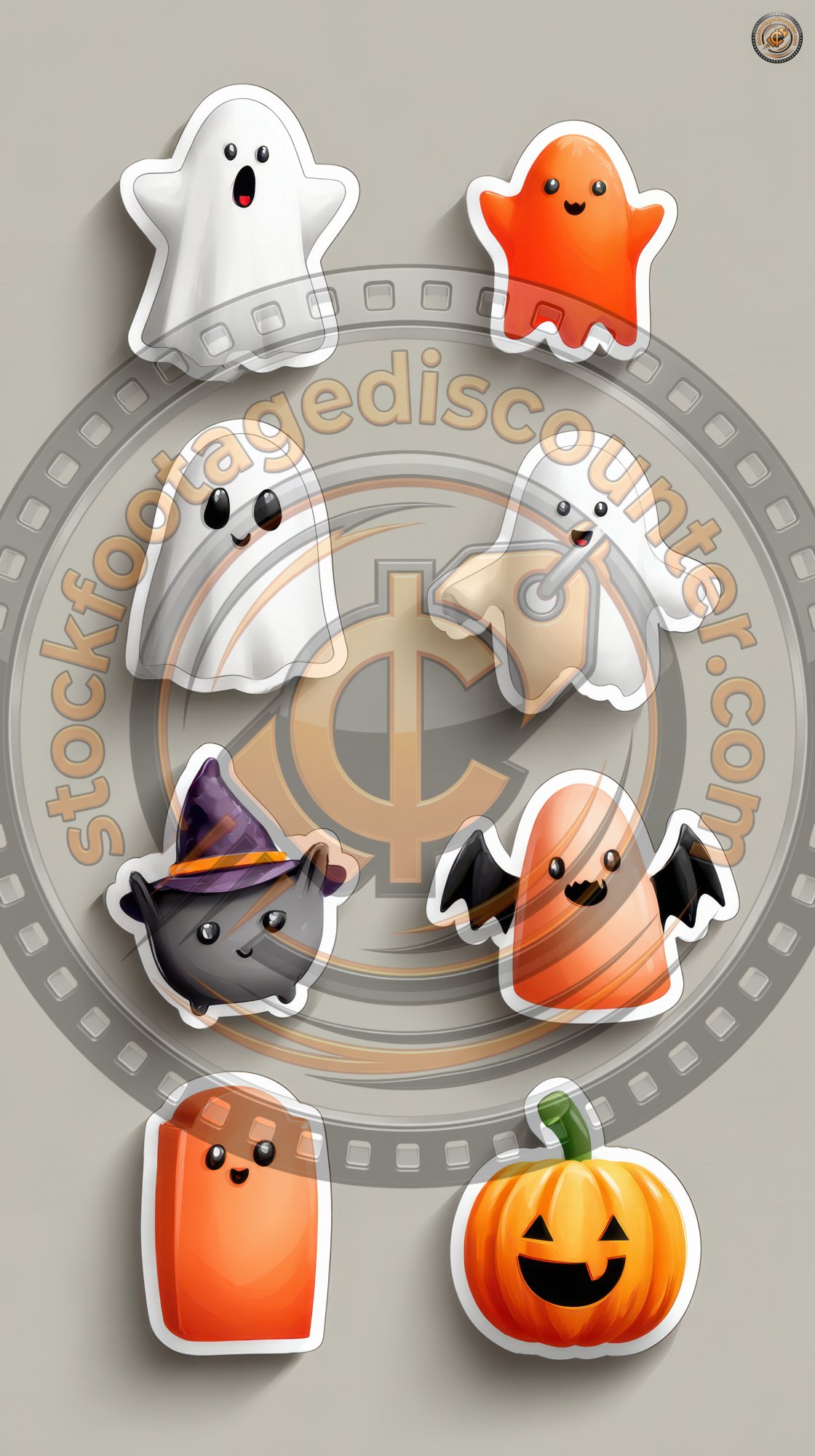 Halloween Ghost Sticker. Halloween Icon Set. Ill 61ff1b3b 9a09 4dec 9c37 A4fbc7de2d5a 3 Gigapixel Standard 6x