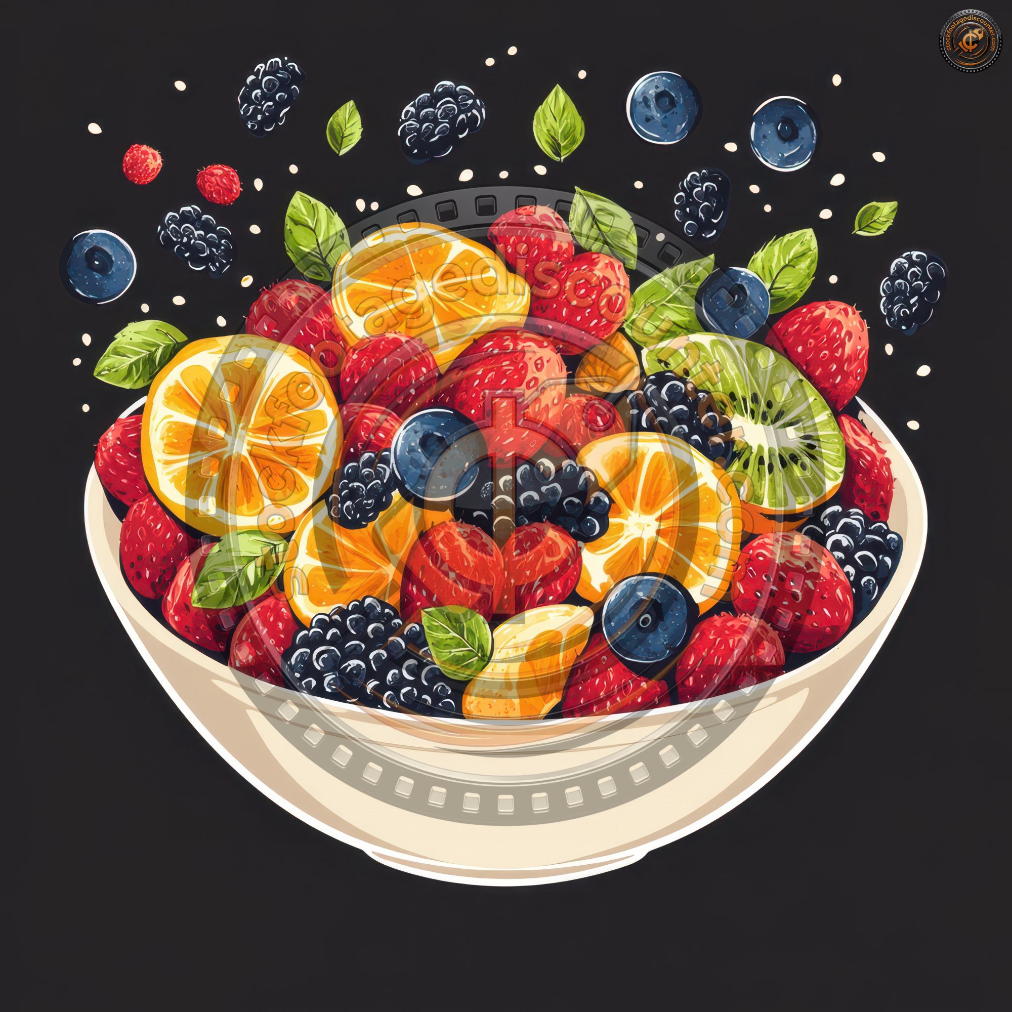 Logo Of A Fruit Salad Concept In Vector. Hea 6e663dd1 C5ae 450c 9ddb Fb7092fe96e3 1 Gigapixel Standard 6x