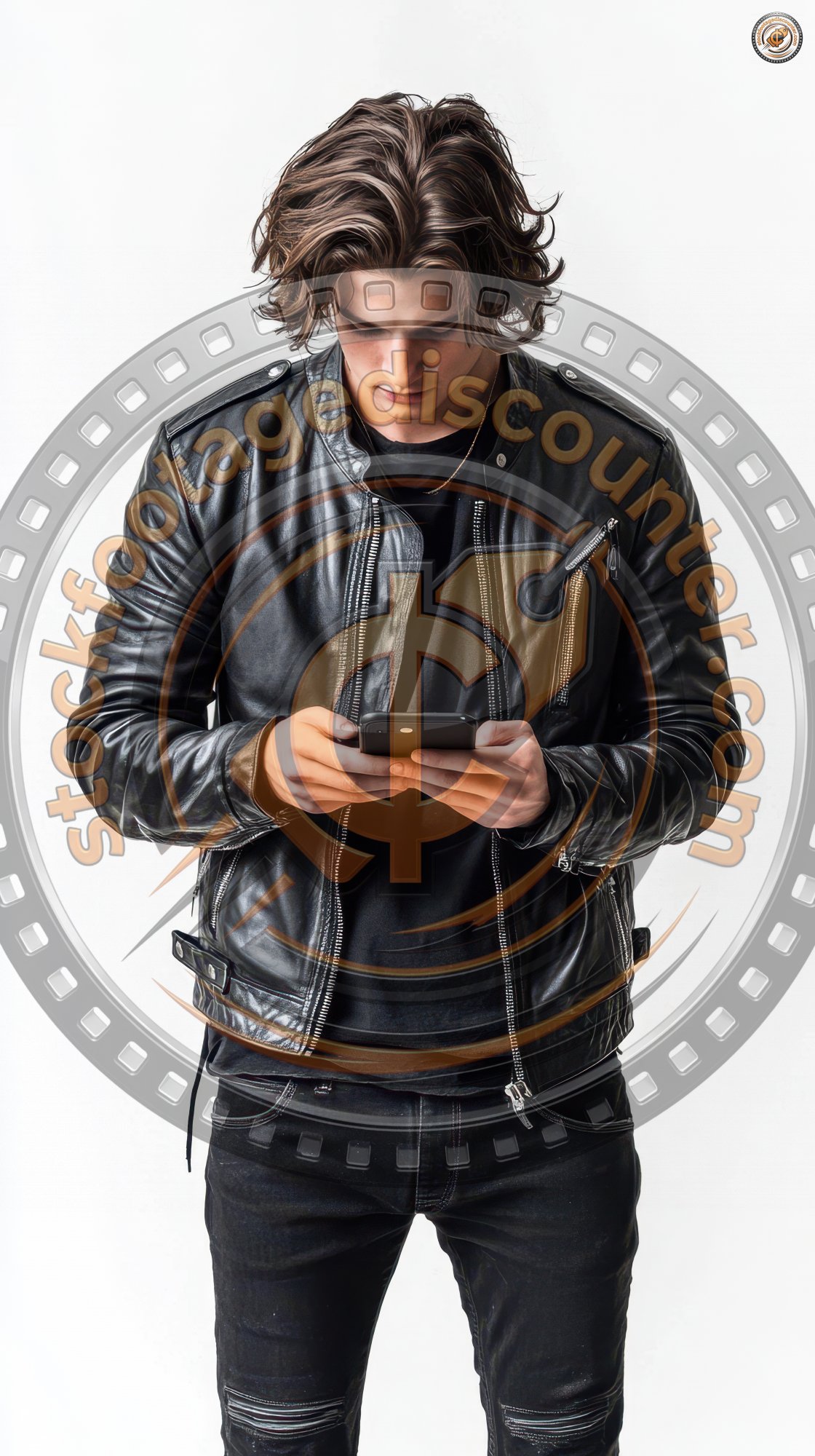 Man In Black Leather Jacket Using Smart Phon Ceaa435c F9a5 4081 853e 961b1091e5ce 1 Gigapixel Standard 6x