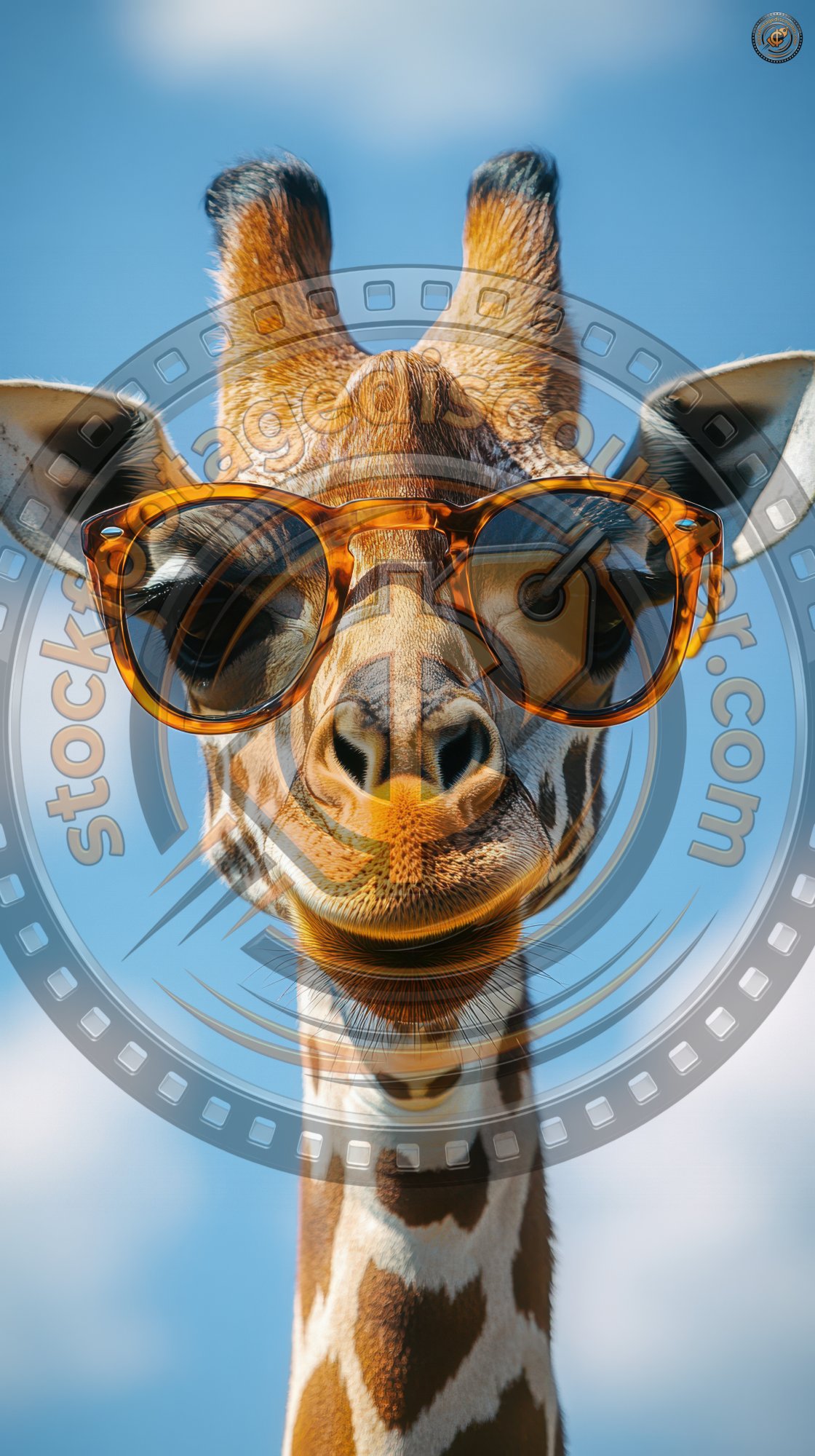 Portrait Of A Giraffe With Hipster Sunglasses. Gira E9cc4b22 2e7f 4e56 A7da E2b9496725a9 3 Gigapixel Standard 6x