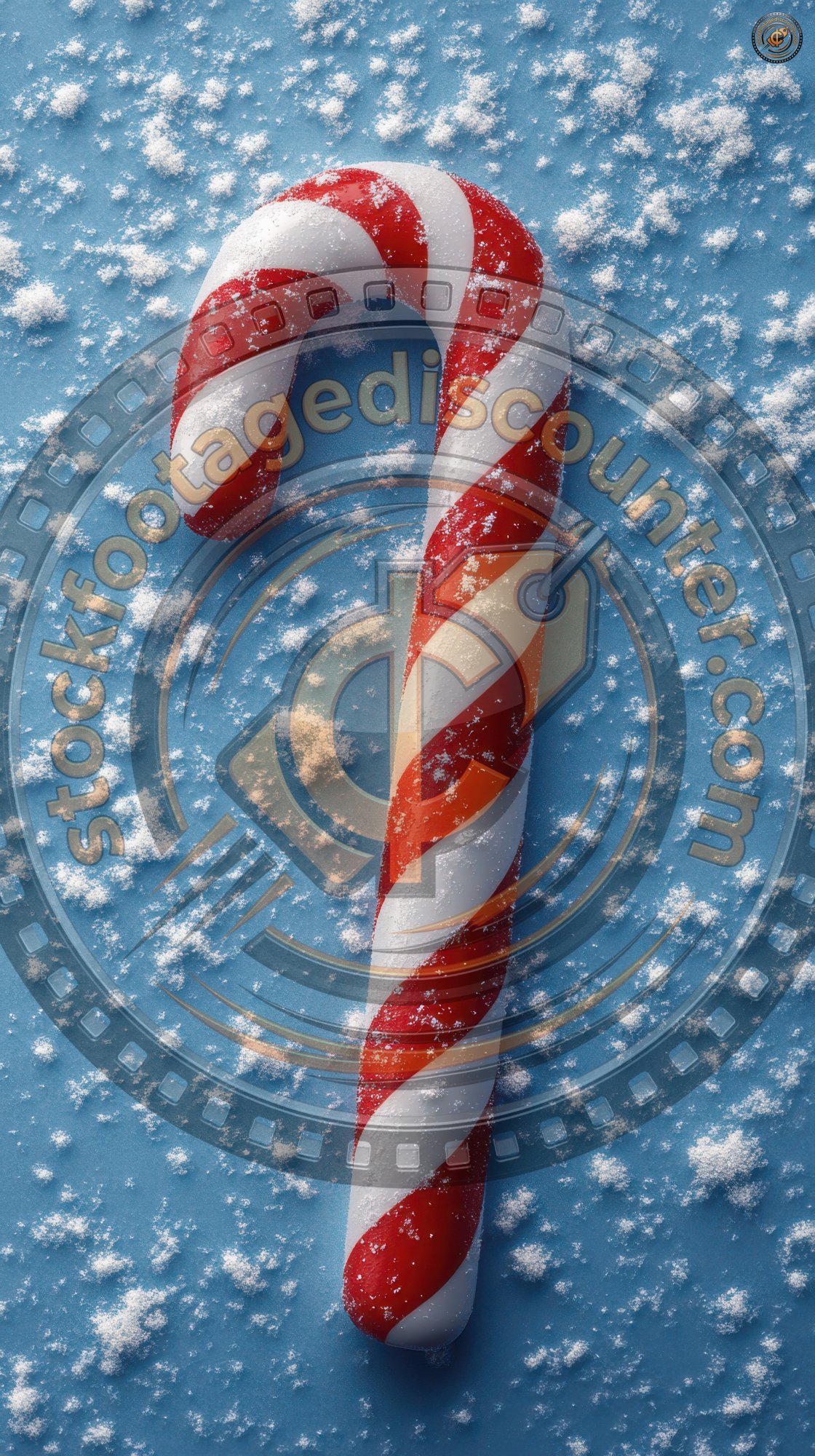 Red And White Candy Cane On A Blue Snowy Backgrou Fab55e5e Fac2 4e6f 9610 F6c483048011 3 Gigapixel Standard 6x