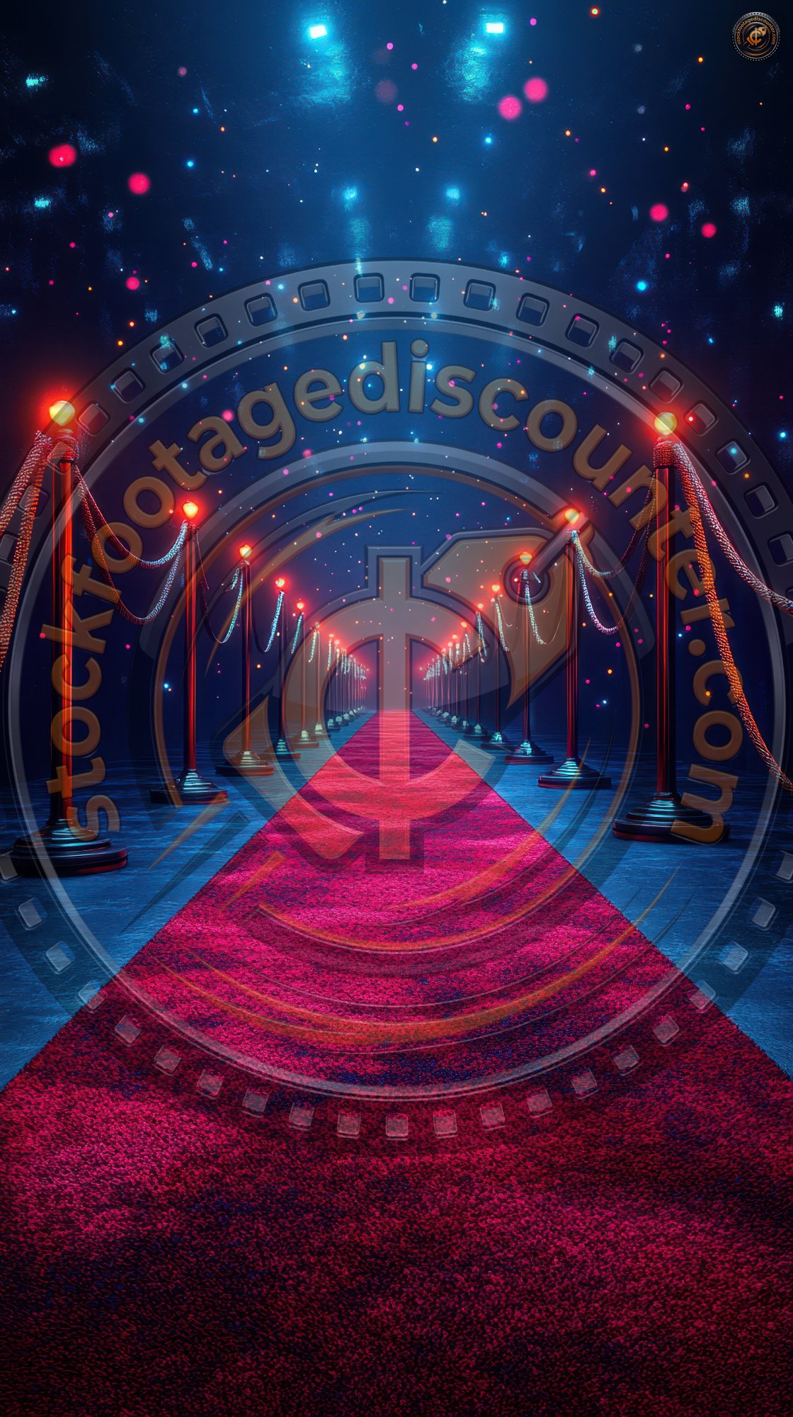 Red Carpet With Ropes And Glowing Lights On Both 92c00495 4edb 4a5f A5ff 19f8e0dda1f2 3 Gigapixel Standard 6x