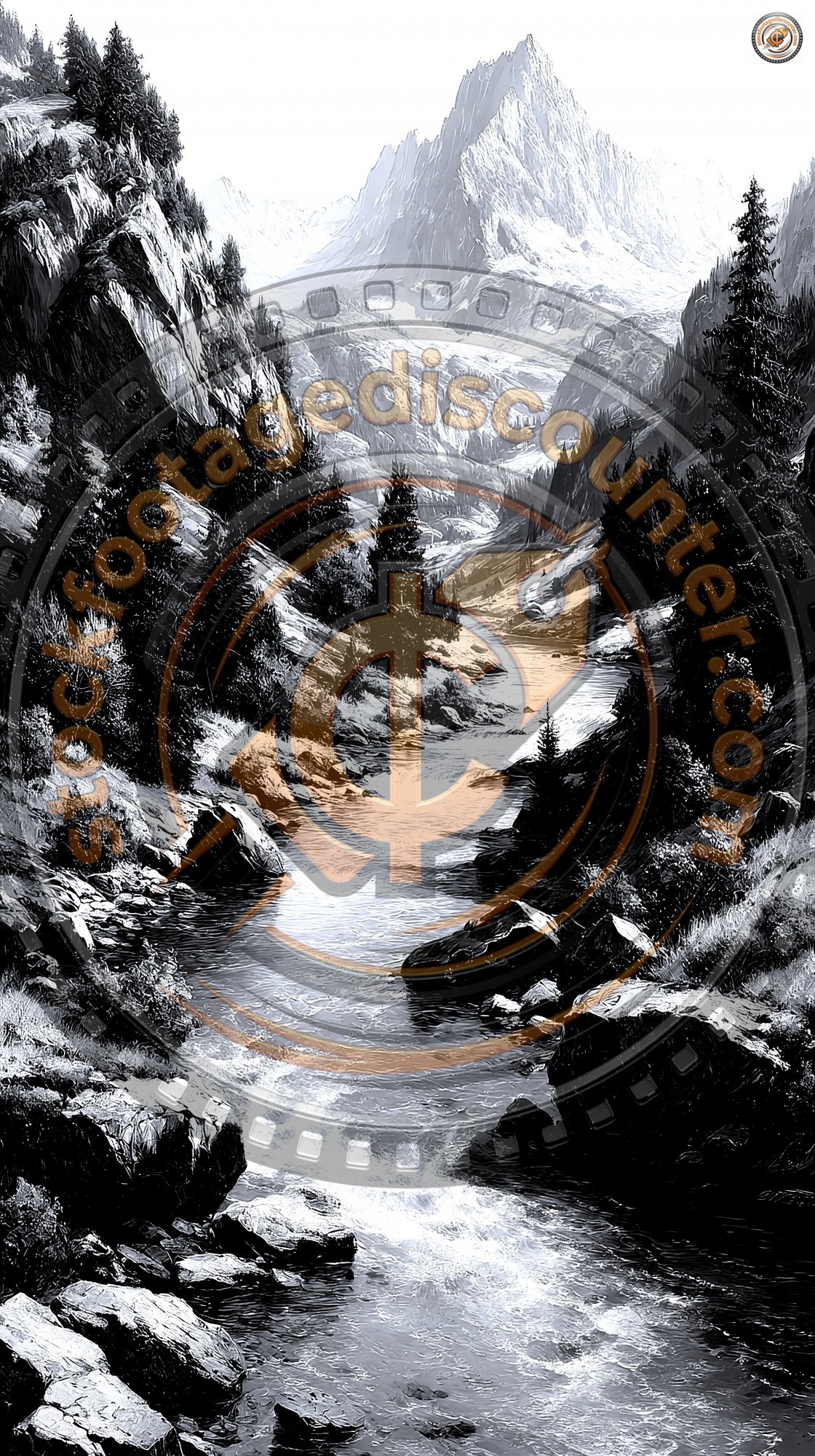 Route Along A Mountain River. Majestic River Moun C05fcecc 1d77 47cf 8664 Fe179f816959 2 Gigapixel Standard 6x Silver