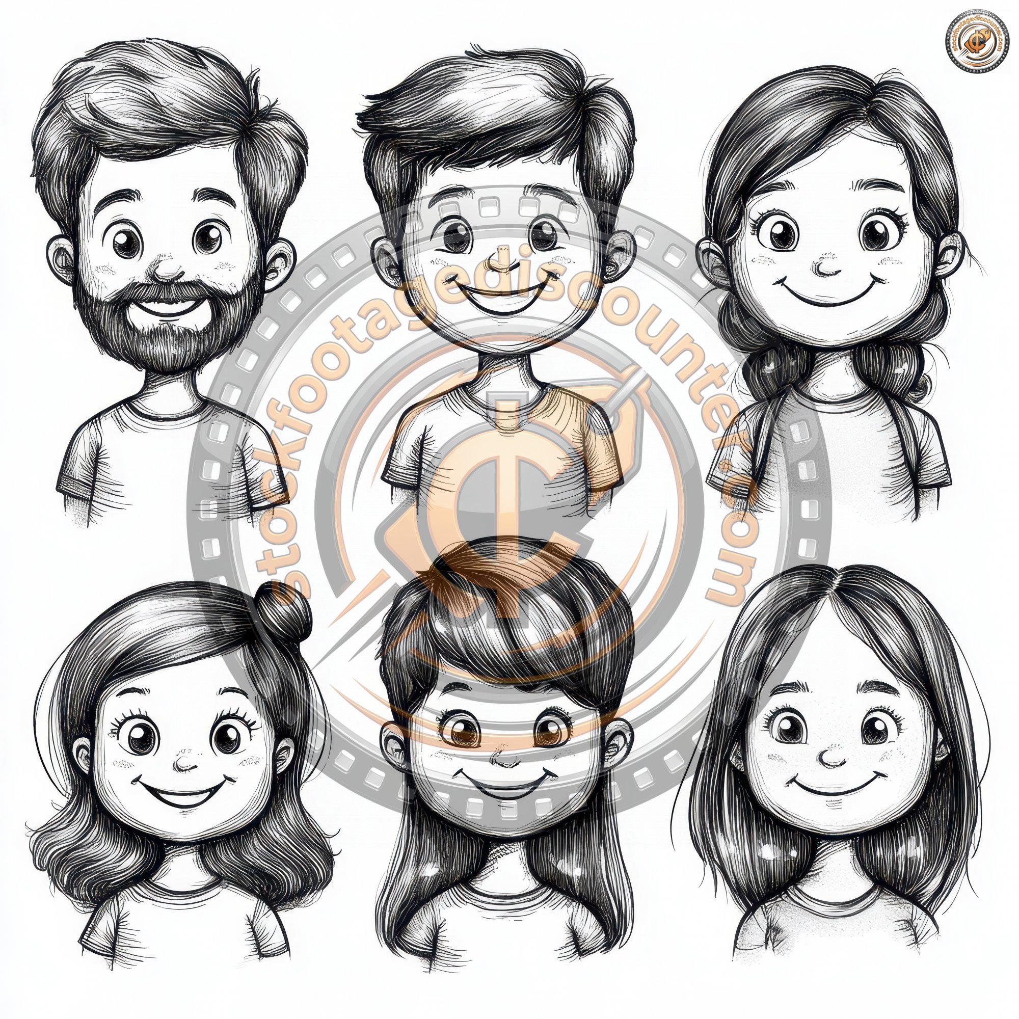 Set Of People Faces. Family Member Face Icons Suc B818e842 D087 4959 Aa89 0cbaa2e7c901 0 Gigapixel Standard 6x