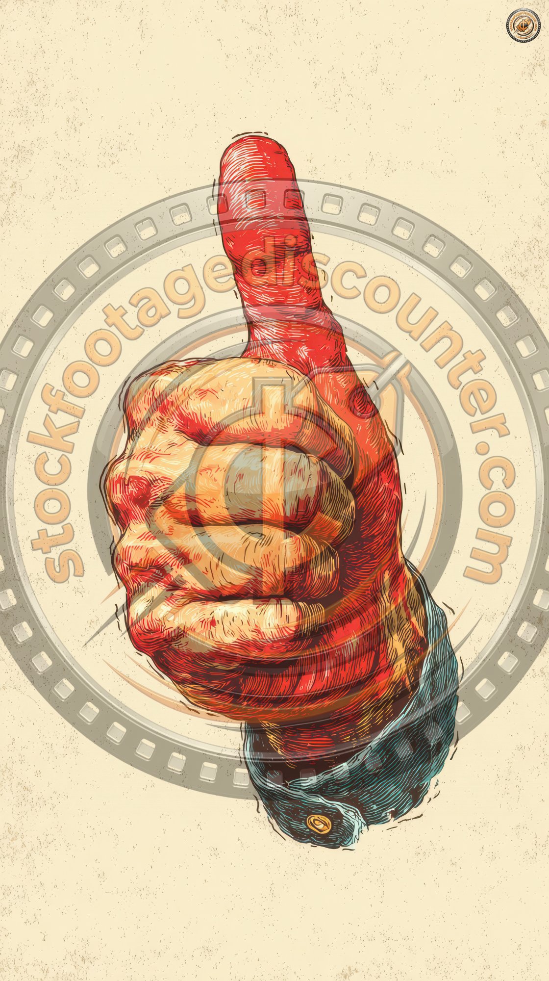 Stylized Hand Giving A Thumbs Up Gesture With A 33745650 C583 4a2d Be27 2fb06d94757f 3 Gigapixel Standard 6x