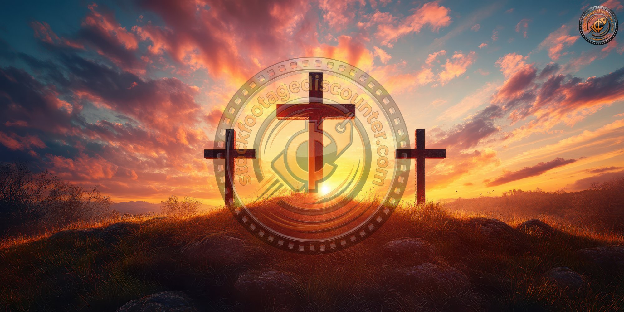 Three Crosses On Sunset. Easter Cross. Ultra Real C52ec2e3 056d 4b36 9c41 B70d6ddfc096 1 Gigapixel Standard 6x