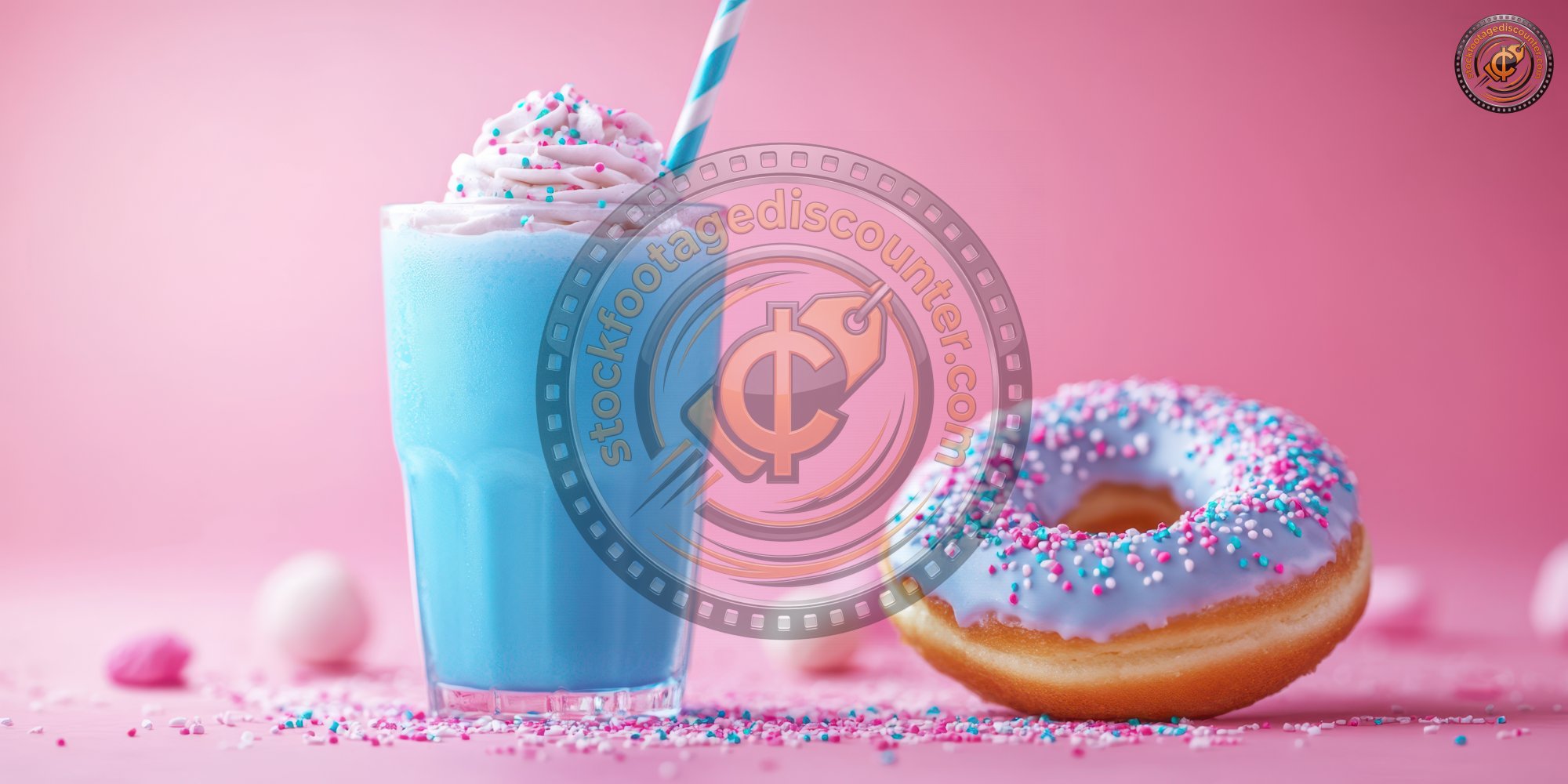 Blue Milkshake In A Glass Cup And Striped Straws. D475f084 13ba 45f9 Ac3b Baf954a50a4a 3 Gigapixel Standard 6x