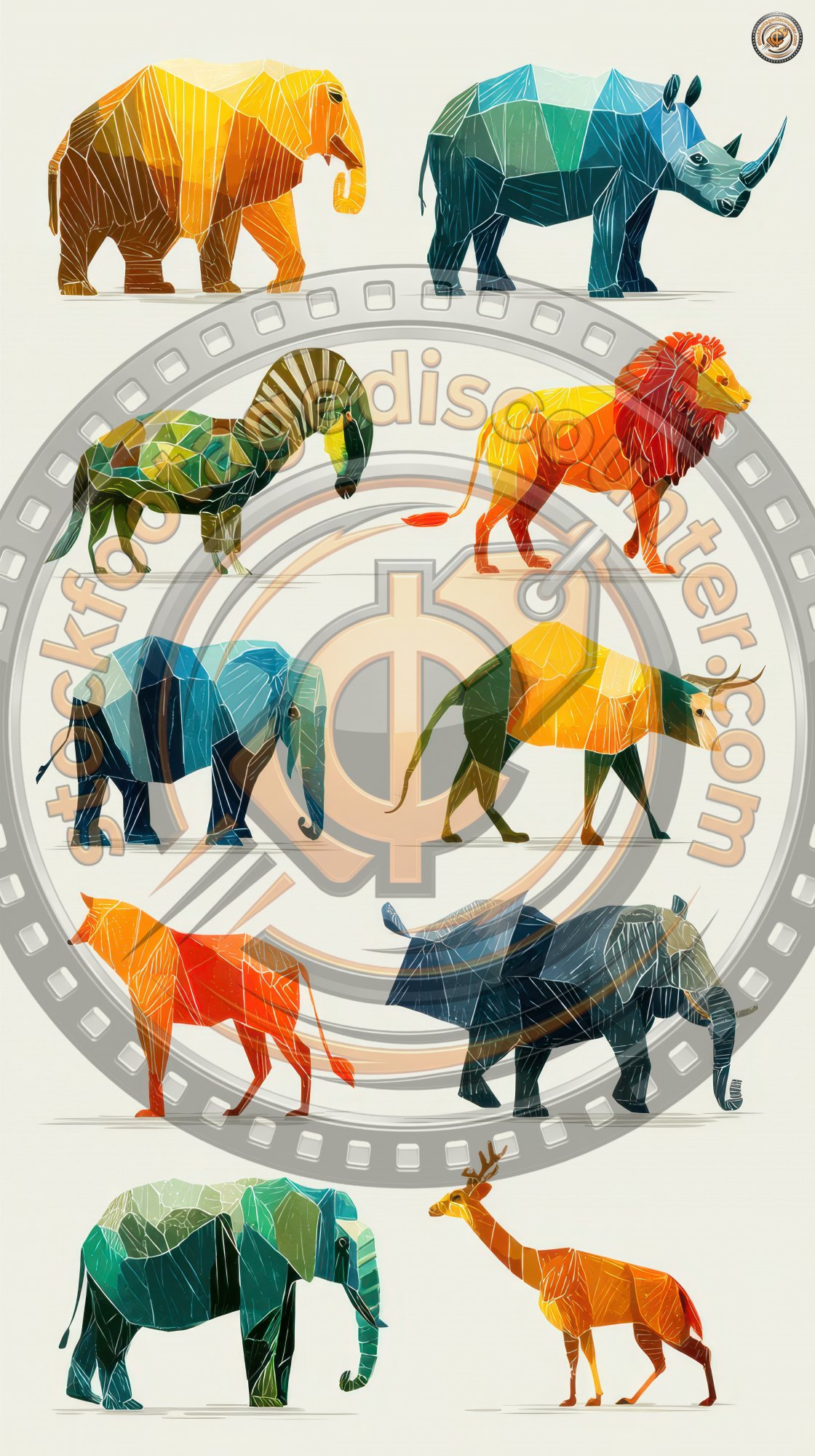 Set Of Different Colored Images. Animals Icon Se D82db5f3 0fd9 42f6 A4bd 284ce9d39596 3 Gigapixel Standard 6x