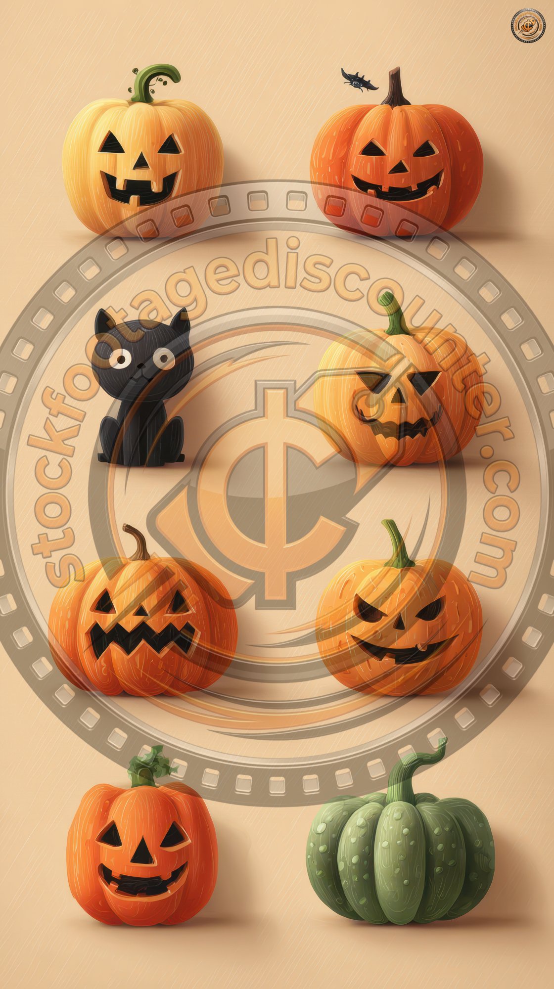 Set Of Halloween Elements Pumpkin. Halloween Ico E4508a8c 460b 4b54 Bbbf Ac85da60e72f 3 Gigapixel Standard 6x