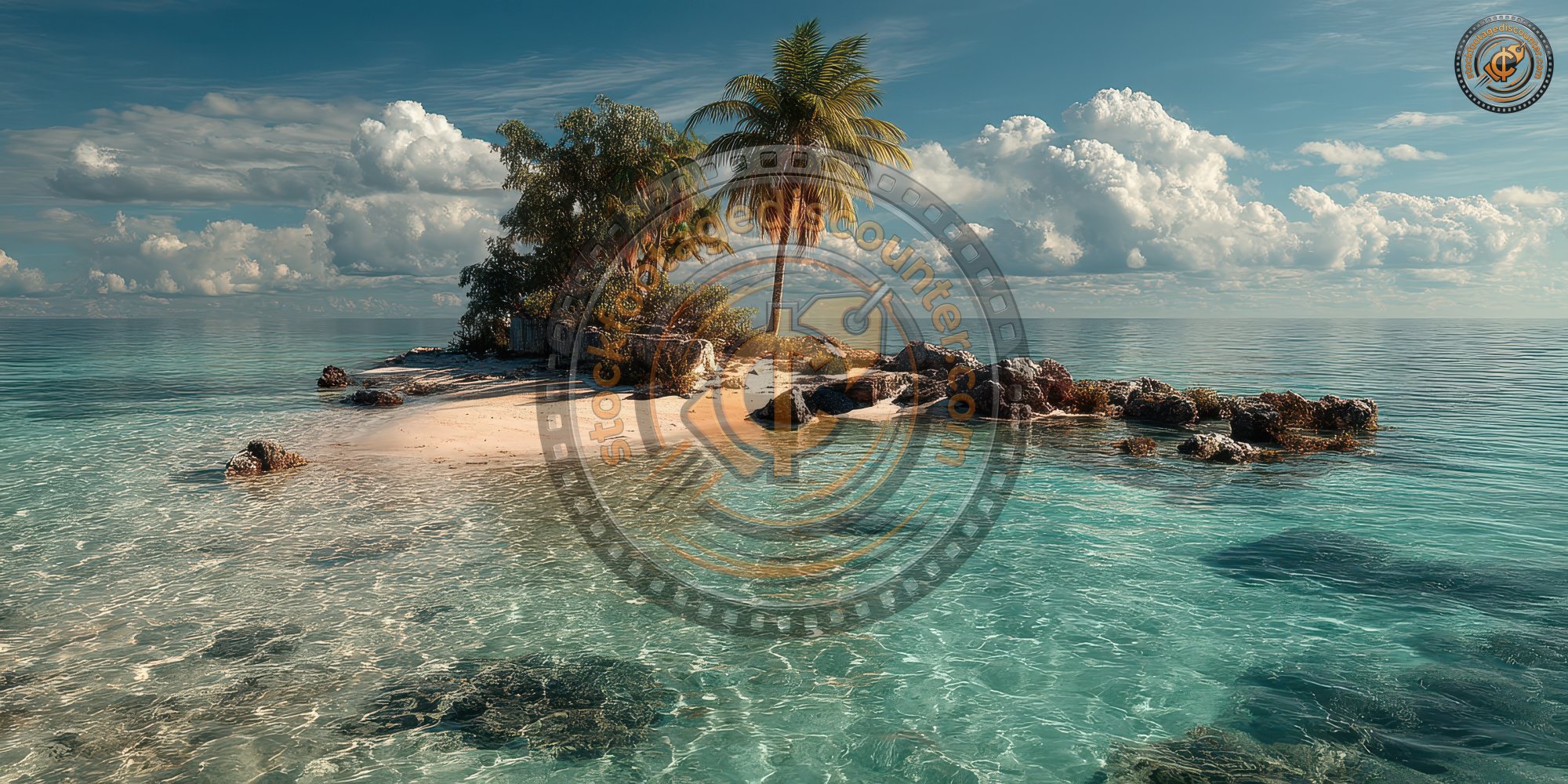 Tiny Little Sandy Island With Palm Tree And White 3655ee30 F6a0 4f9b 9cb1 6cc931bbf307 1 Gigapixel Standard 6x