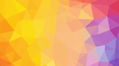 Vibrant abstract geometric pattern showcasing warm hues of orange and yellow blending with cool purple tones