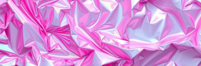 Vibrant pink and lavender crumpled foil texture creating a playful and artistic impression in bright lighting