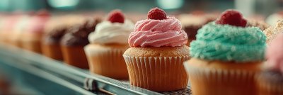 A Row Of Cupcakes Travels Along A Con Da546863 D856 4d44 8d20 Cb09bb1771d9 1 Gigapixel Standard 6x