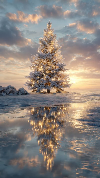 A Beautiful Winter Scene Featuring A Decorated Chr Fa7eda41 603d 43a4 B852 D08a6e41dfba 3 Gigapixel Standard 6x