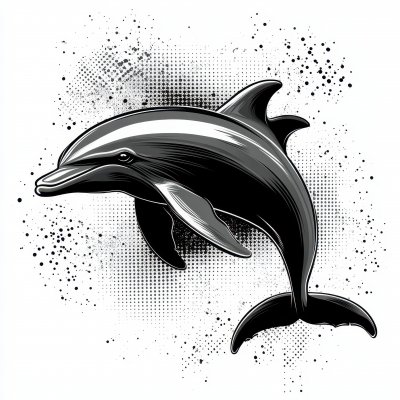 A Black And Gray Woodcut Style Dolphin Illus 5ee9b332 0ca2 4ca4 Bd2f 96c601e41c22 0 Gigapixel Standard 6x