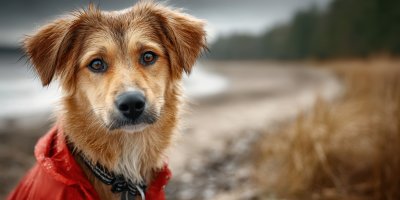 A Blonde Border Collie Mix Dog In A Bright Red Ra 0d538f0a D8bd 4e09 82a2 A4aa0fa0f977 0 Gigapixel Standard 6x