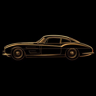 A Classic Car Outline Glowing Silhouette In 820ddd11 8038 45c2 9ef0 Cf0ca617f9d5 0 Gigapixel Standard 6x