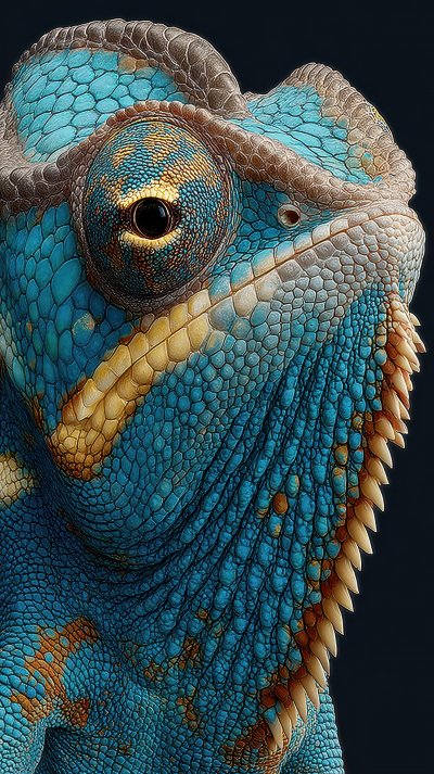 A Close Up Of A Fischer Chameleon On A Blac F75bce98 8865 47f5 8625 142f068fcefe 0 Gigapixel Standard 6x