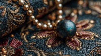 A Close Up View Of A Fabric Featuring Intricate D A9bbc024 C834 45df 9a9a 6749b92ec6e4 3 Gigapixel Standard 6x