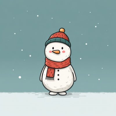A Cute Snowman Wearing A Hat And Sca 5484c498 241f 4b82 84cf 051c4dd011af 3 Gigapixel Standard 6x