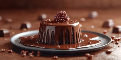 A Delicious Chocolate Cake Closeup Paired With A Ccc79da0 5a51 4ff0 8ed7 B955fd97ca3a 1 Gigapixel Standard 6x