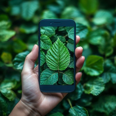 A Hand Holding A Smartphone With A Green Lea 01bad12f 9531 4063 8de8 3cda9cb68d15 3 Gigapixel Standard 6x Stylut